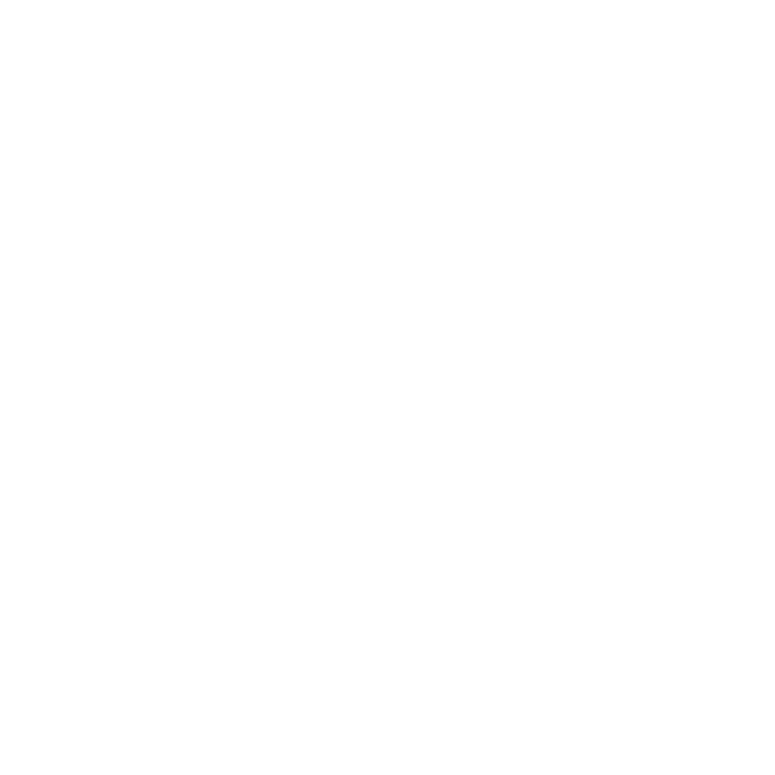 Line drawing of a simple garage with an open door, on a black background.