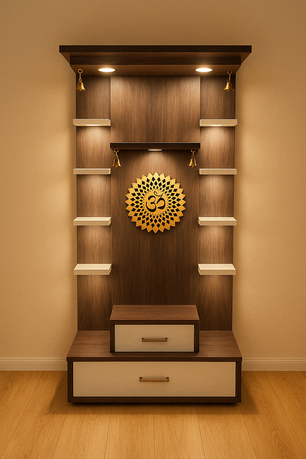 Open style mandir for home.