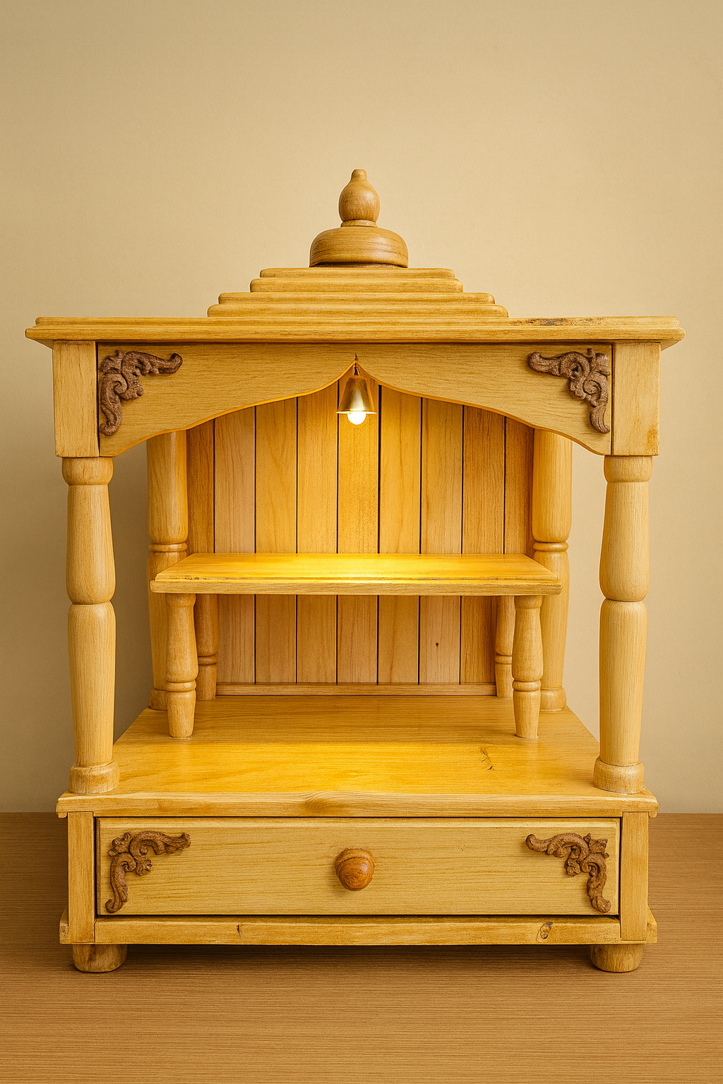 wooden mandir small
