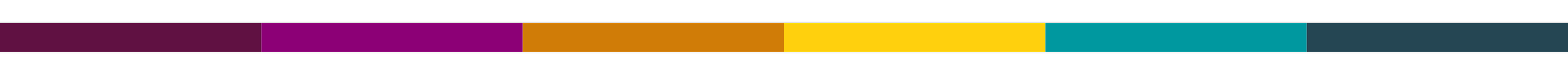Colorful horizontal bar with magenta, purple, orange, yellow, blue, and teal segments.