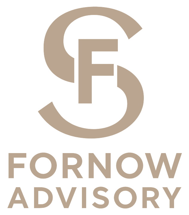 Logo with a large stylized 'F' inside an overlapping 'S' shape, and the words 'FOR NOW ADVISORY' below.
