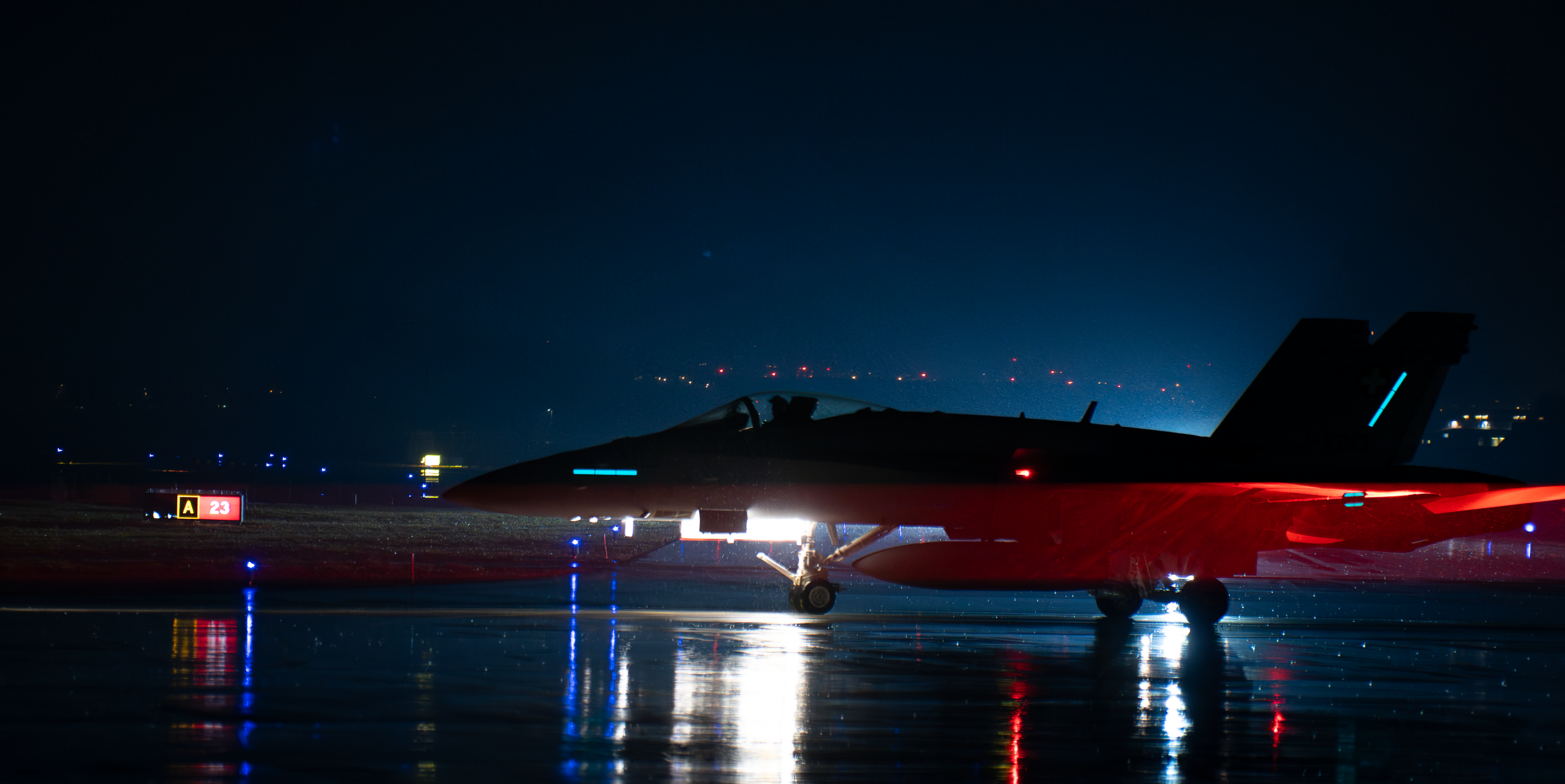 nightflight training by the swiss airforce