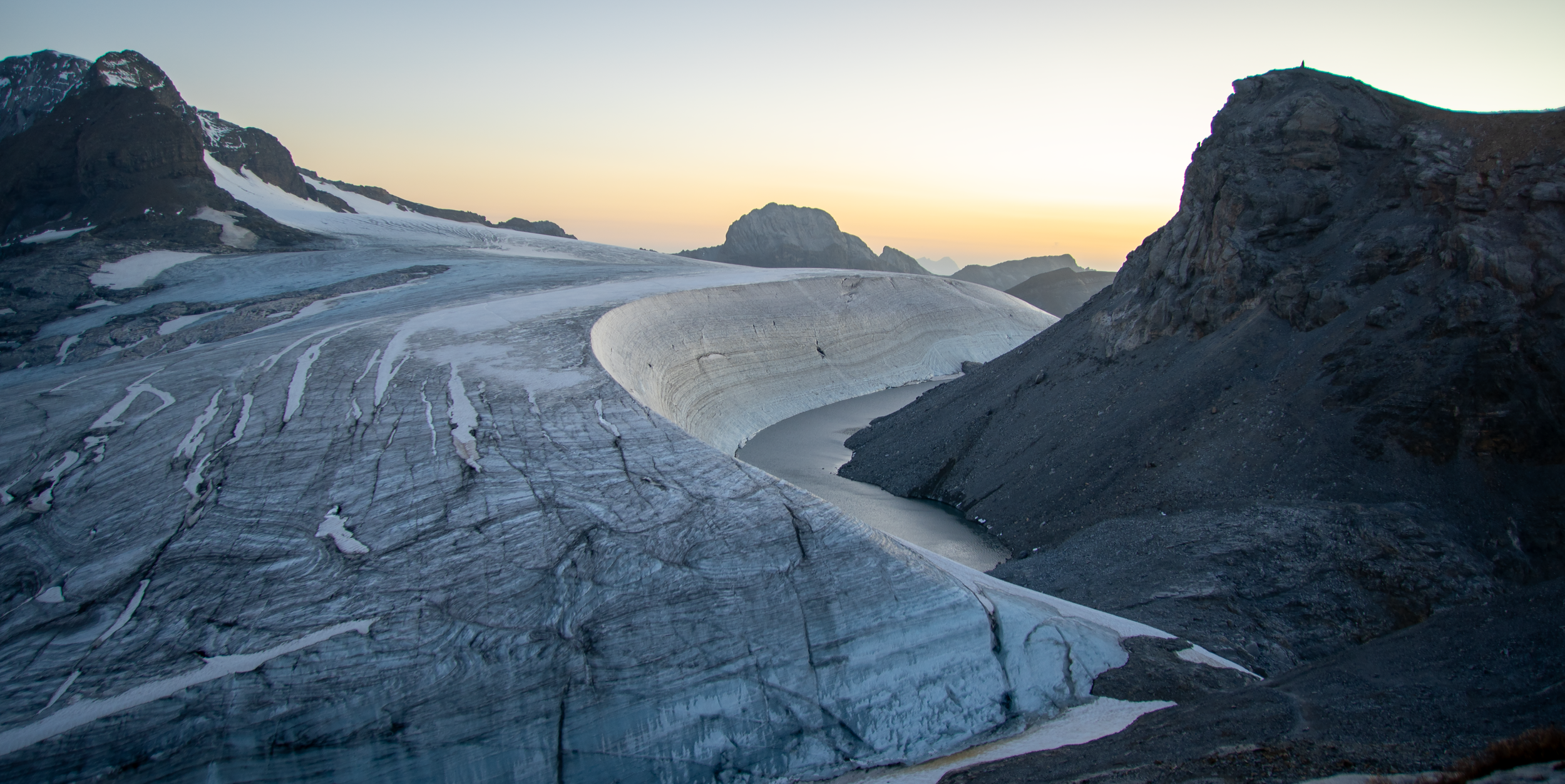 glacier in the morning