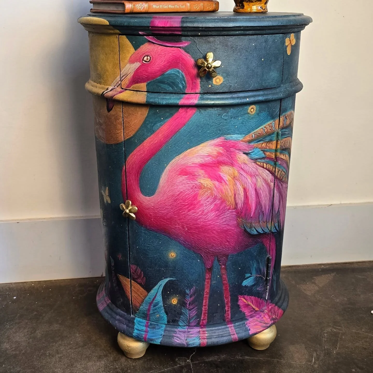 Super fun little cabinet I just finished. The Decoupage Paper is from @2chattychicks