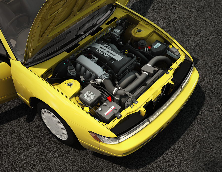yellow_s13_coupe_hood_open.png