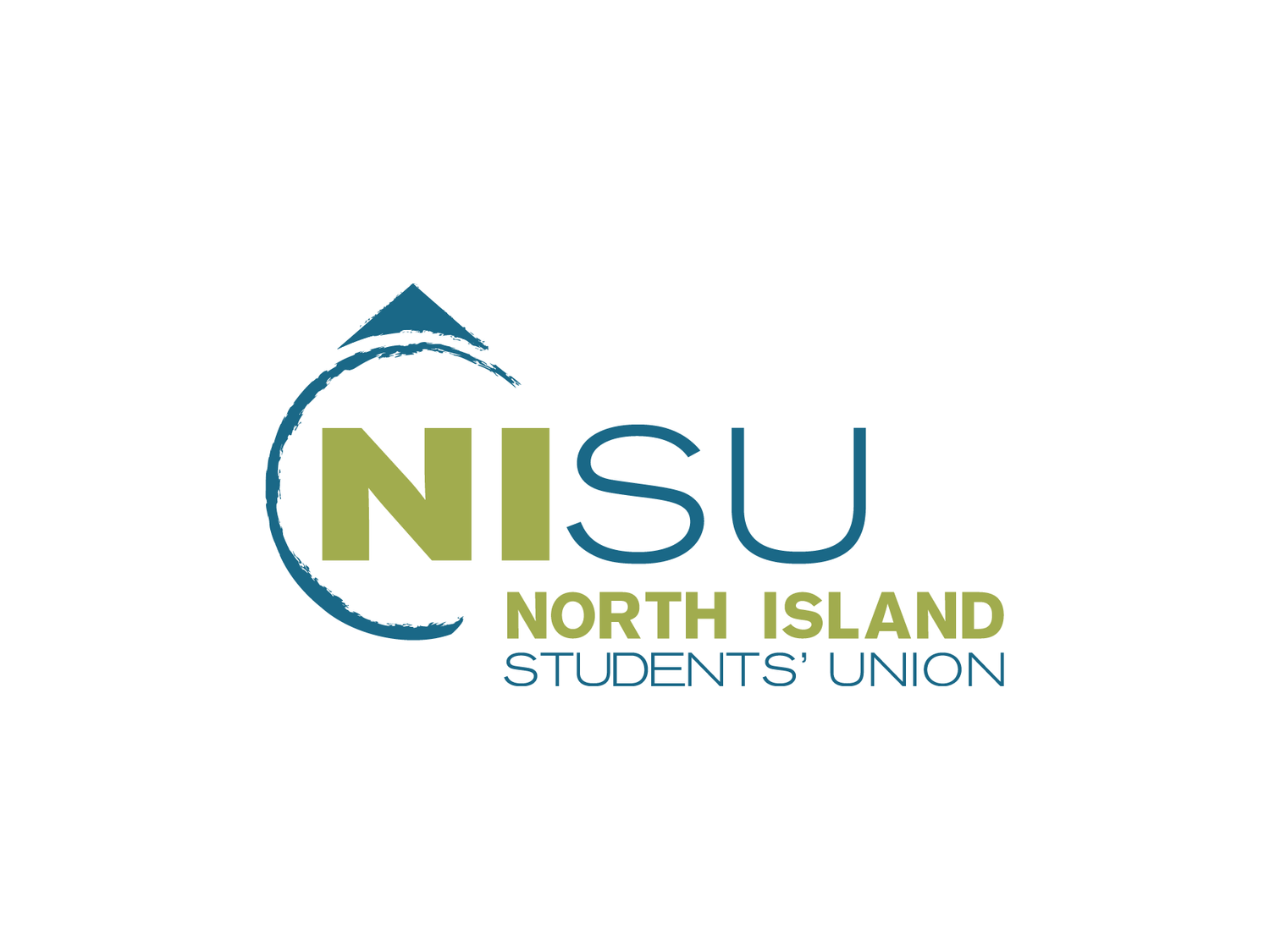 Logo for North Island Students' Union featuring the initials NISU with a stylized circle and mountain graphic.