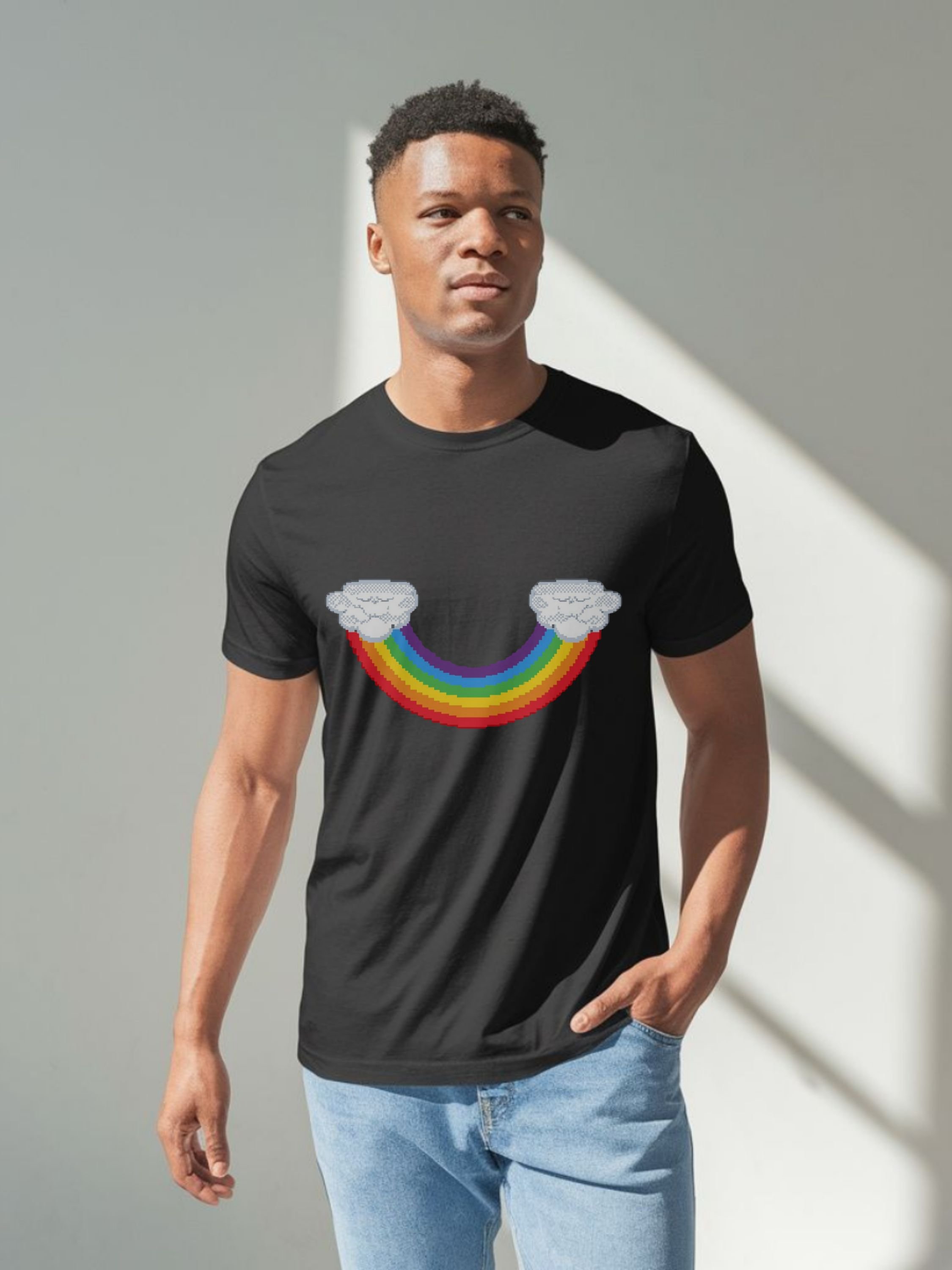 The Bright Side – Pixel Rainbow Pair Tee
