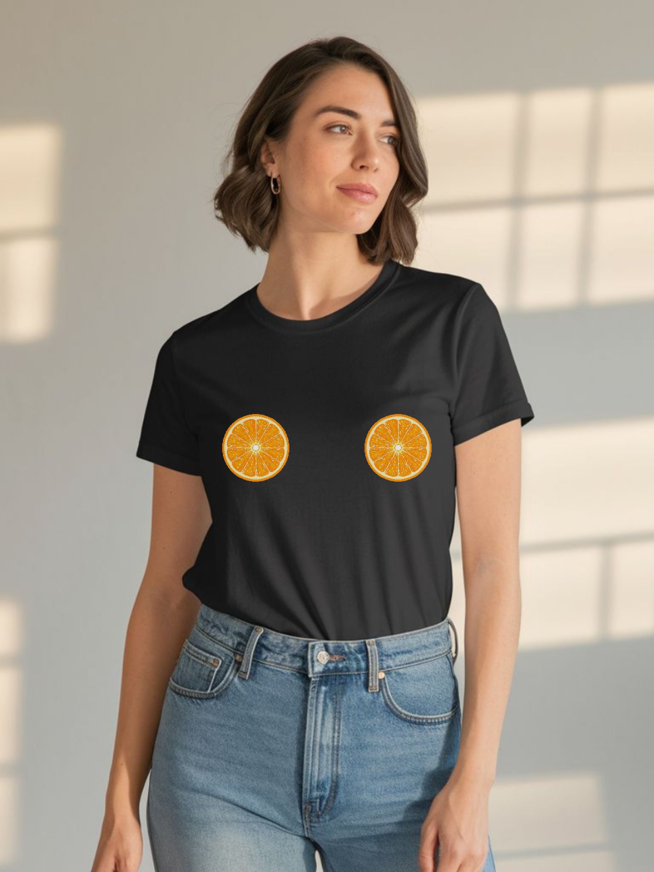 Orange You Cute – Pixel Orange Pair Tee