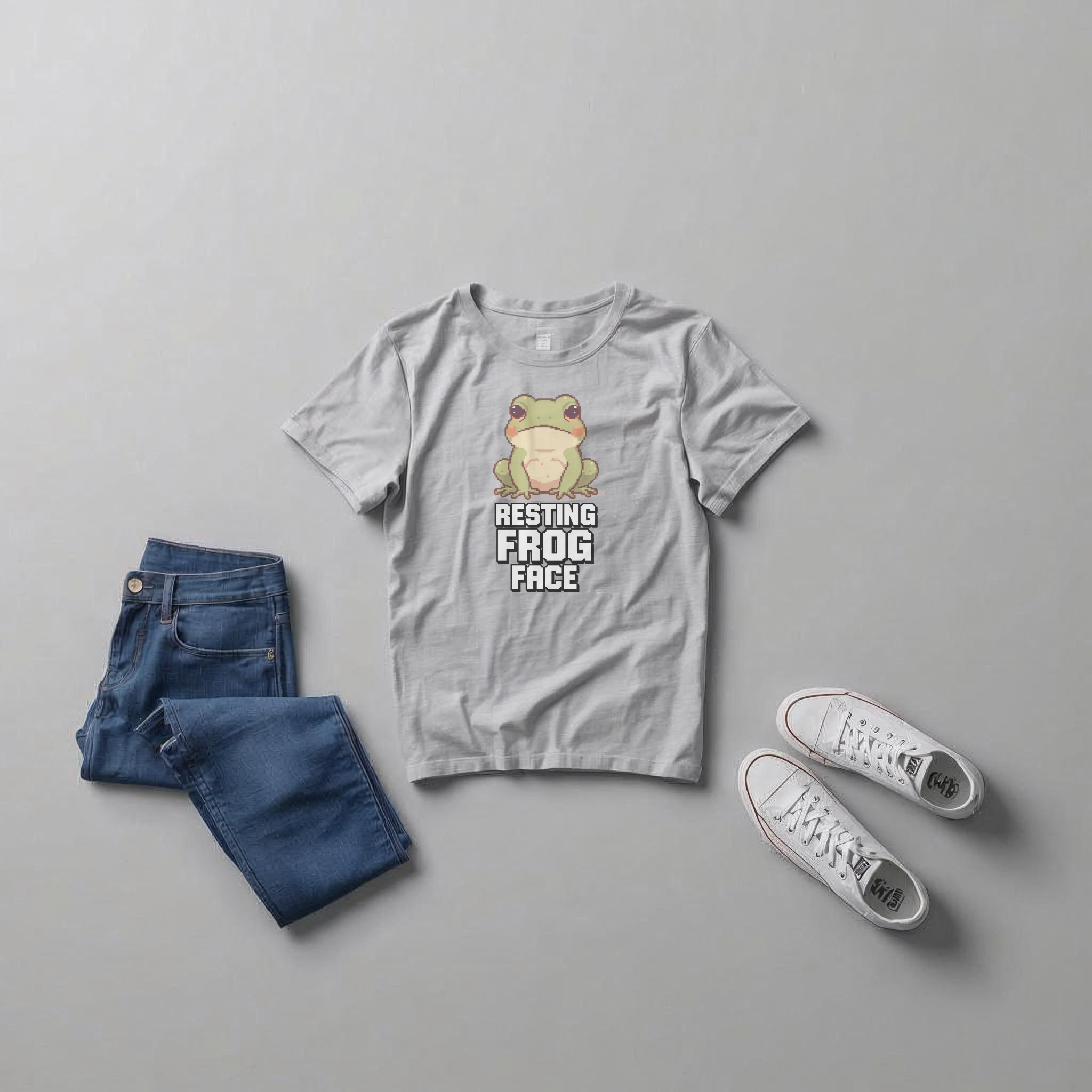 Resting Frog Face Flat Outfit Mockup.png