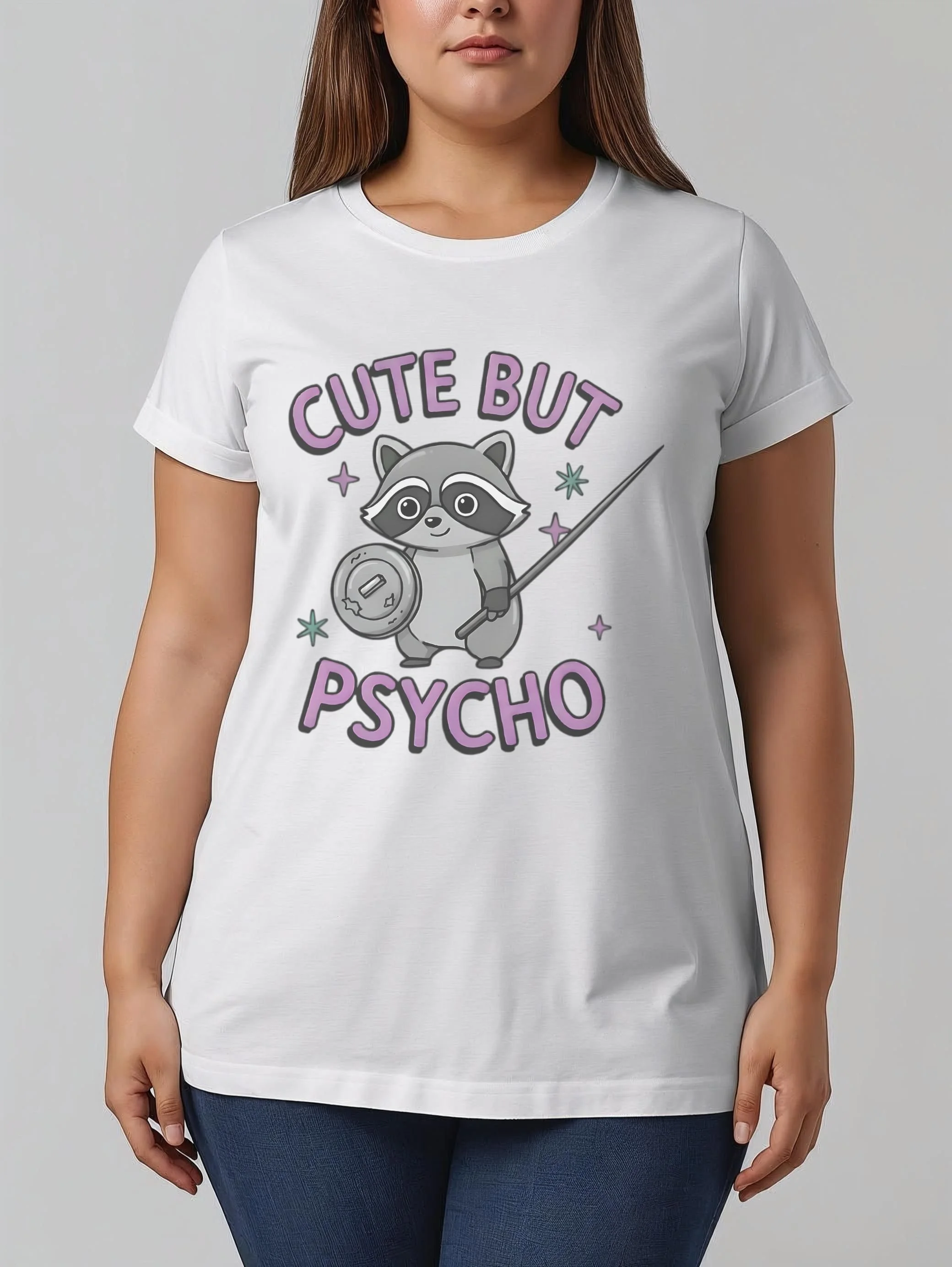 Raccoon Psycho Graphic T-Shirt