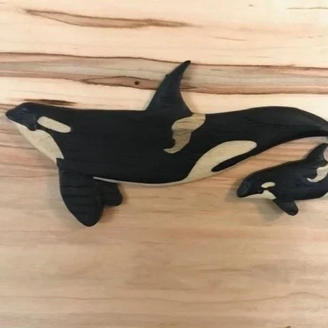 Orca mother and calf