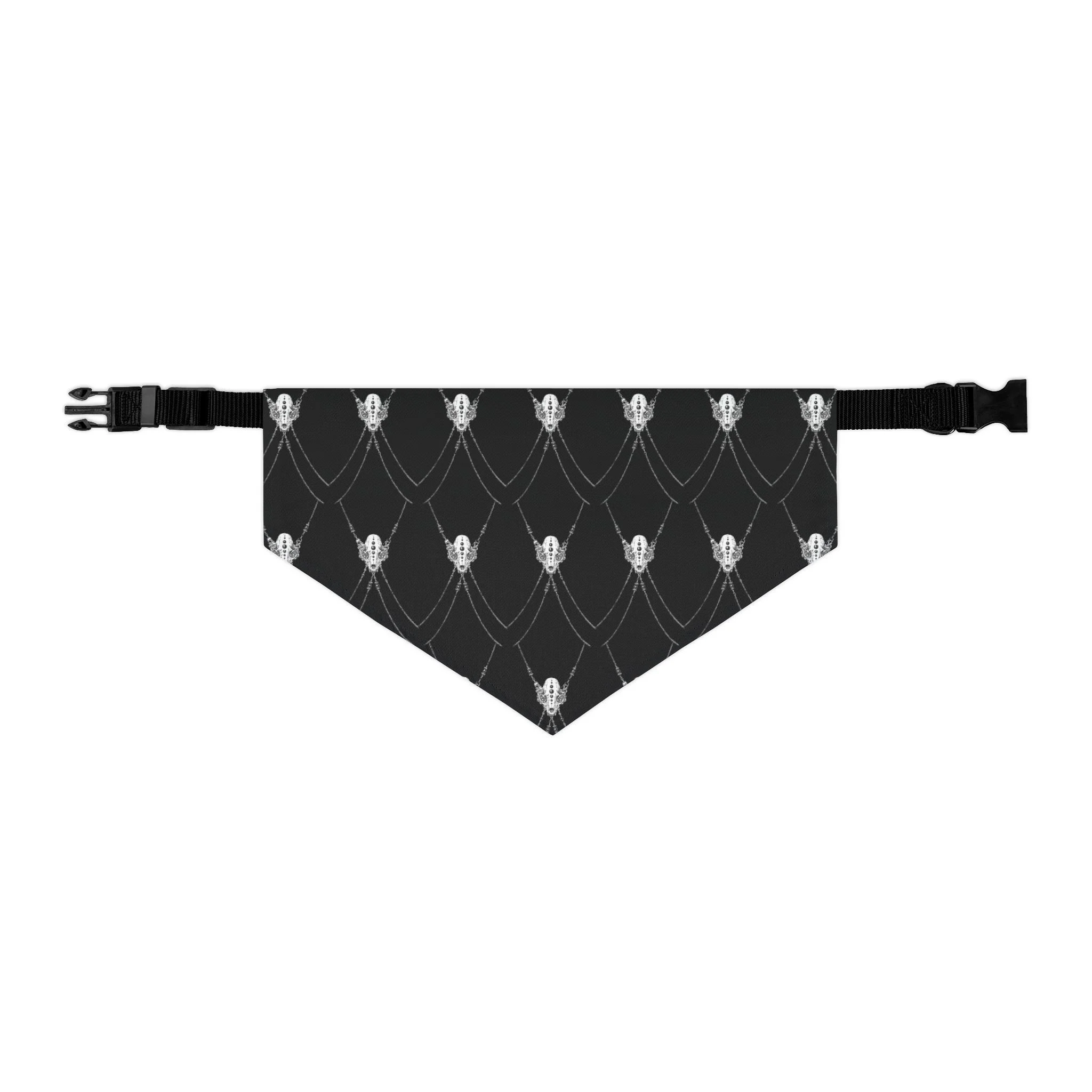 Invocation in Silver Chains — Pet Bandana Collar