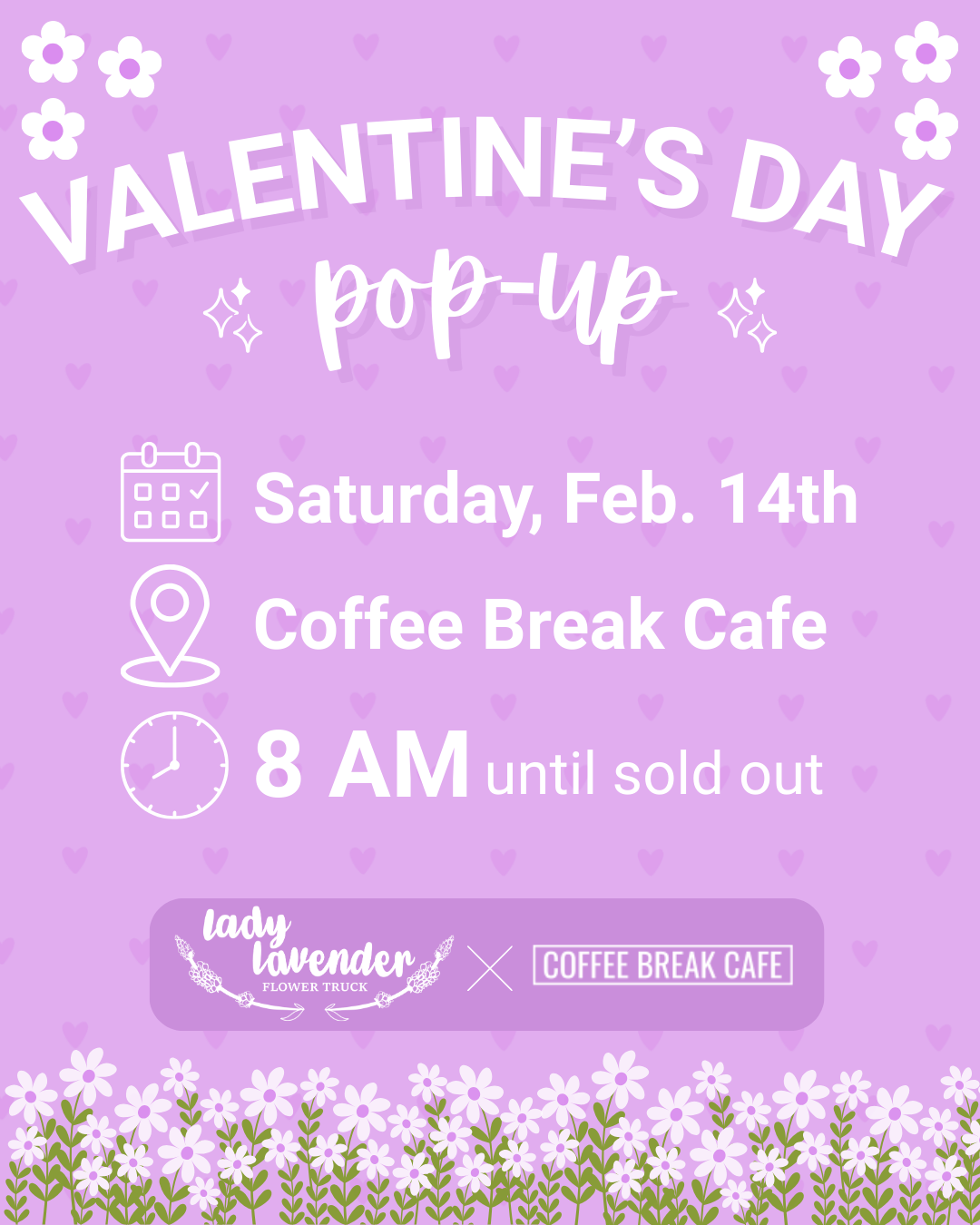 Valentine's Day Pop-Up at Coffee Break Cafe - Drowsy Poet Pace