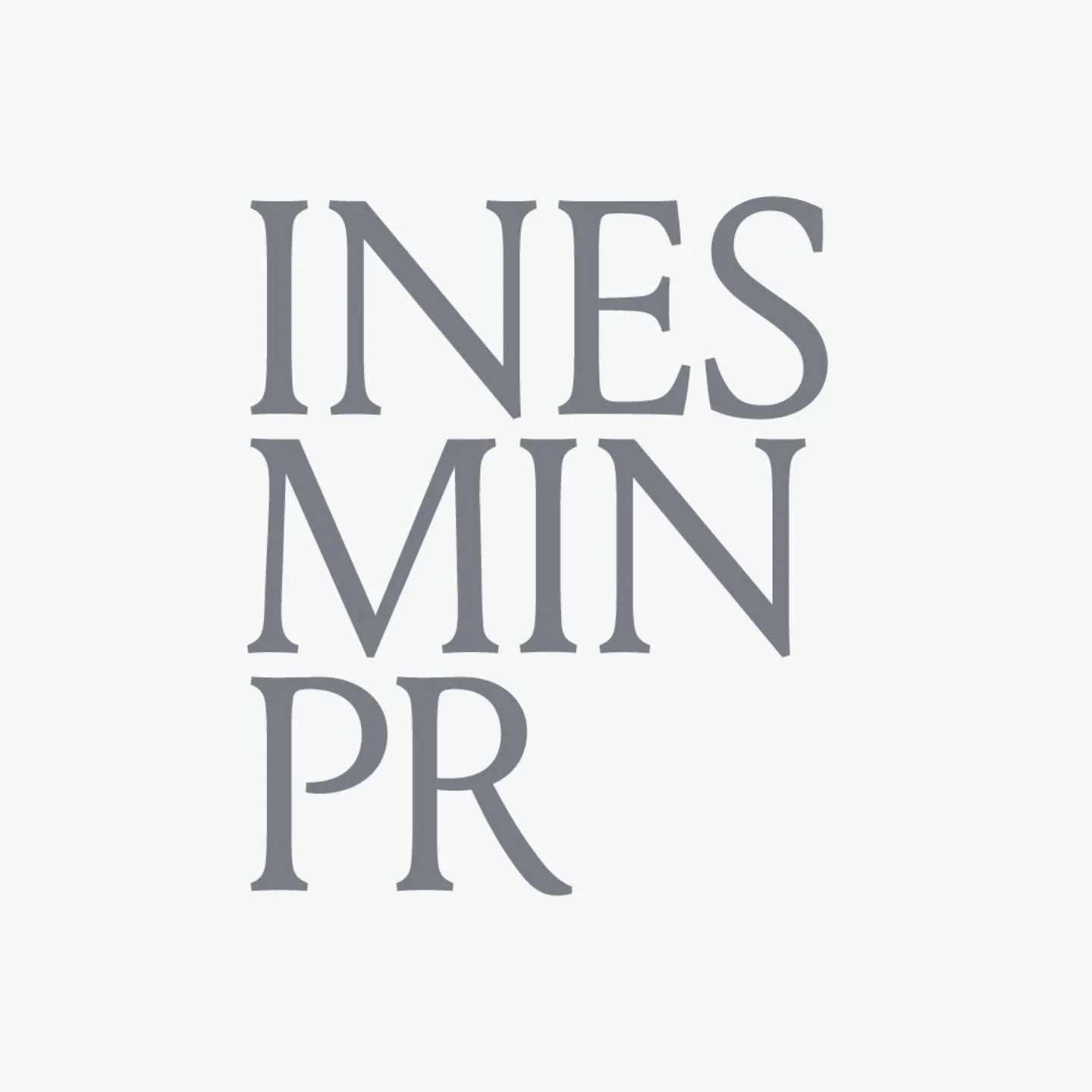 Introducing the new Ines Min PR logo. 

Inspired by the journalists we work with every day, it&rsquo;s an aesthetic take on editorial design. 

The typeface, Louize, is a reinterpretation of one of the earliest typographic revivals that drew inspirat