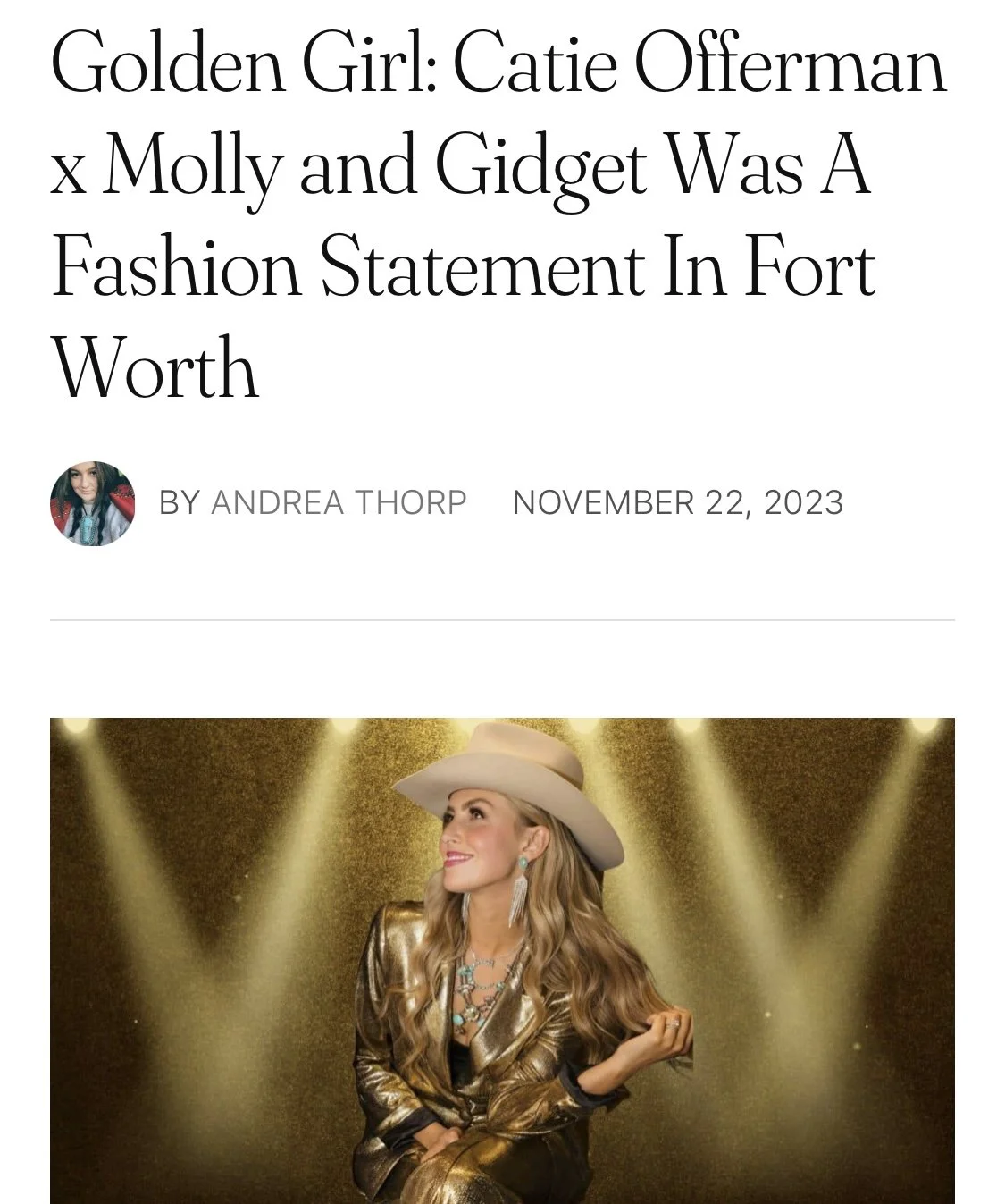 COWGIRL MAGAZINE: NOV 2023