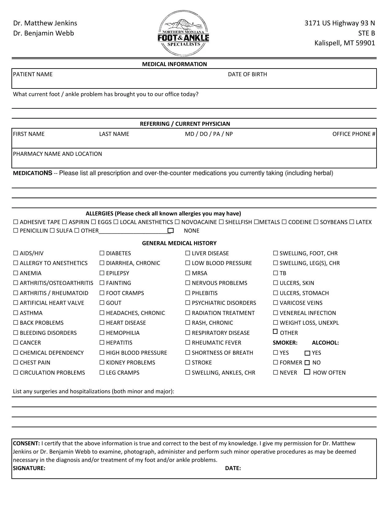 New Patient Paperwork