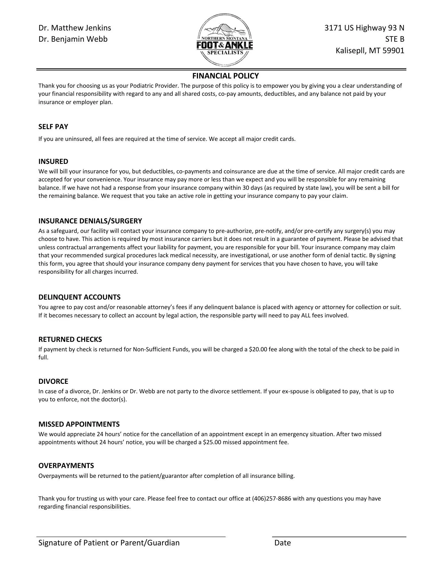 New Patient Paperwork