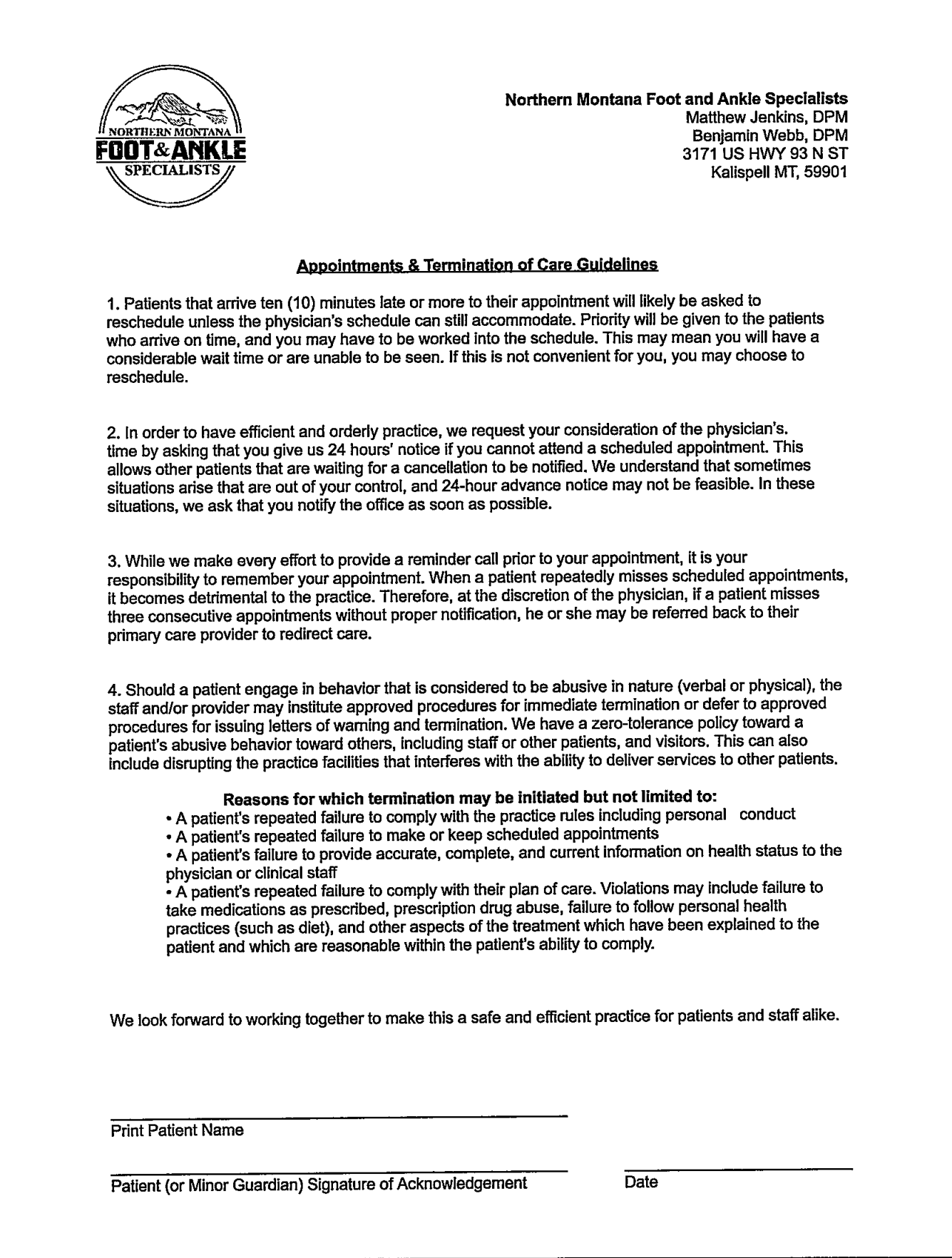 New Patient Paperwork