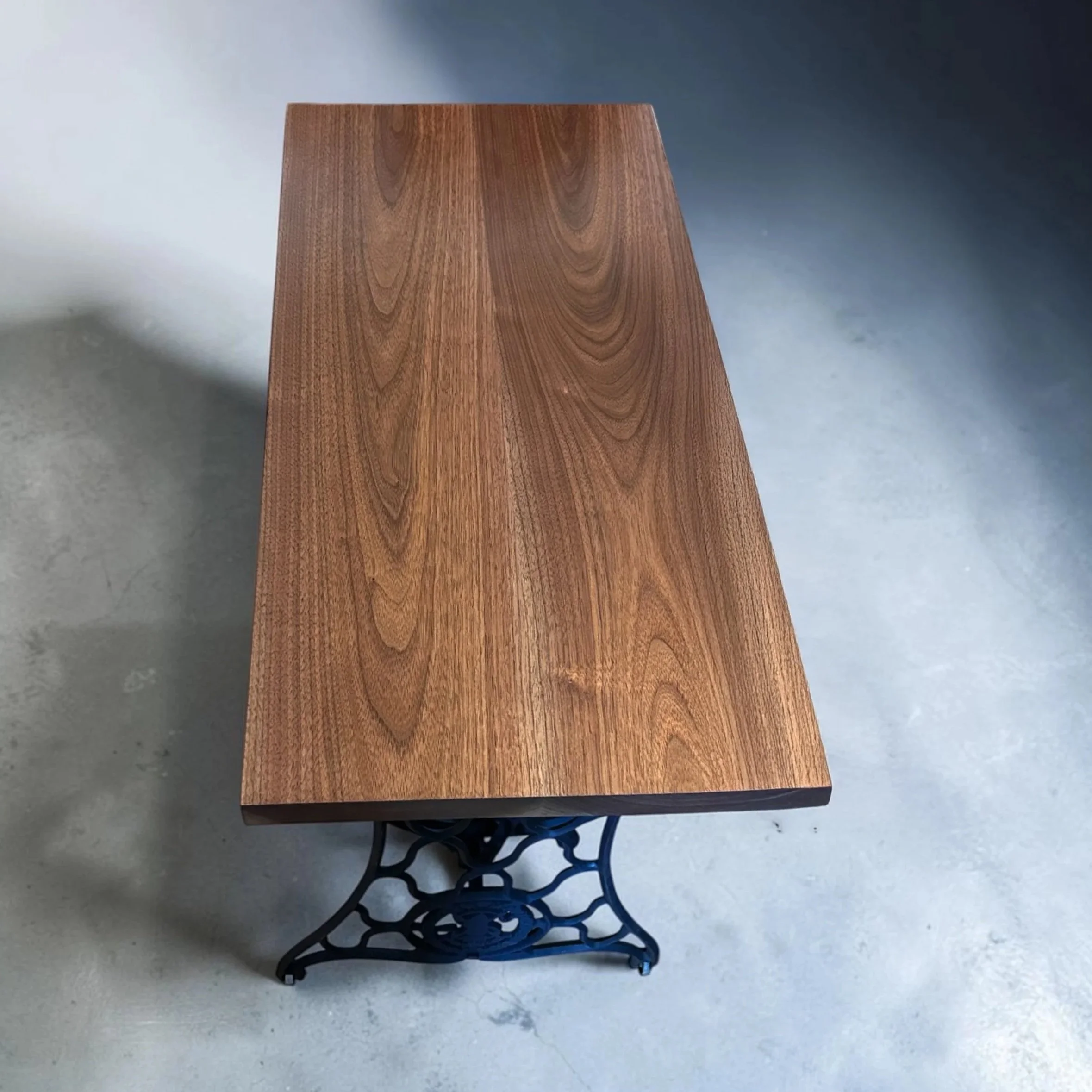 Antique Singer table with solid Walnut top