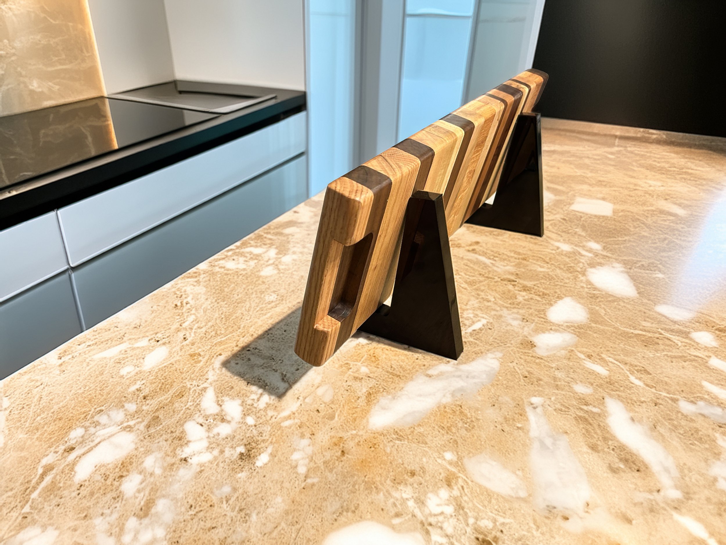 Back corner view on counter with stand.jpg