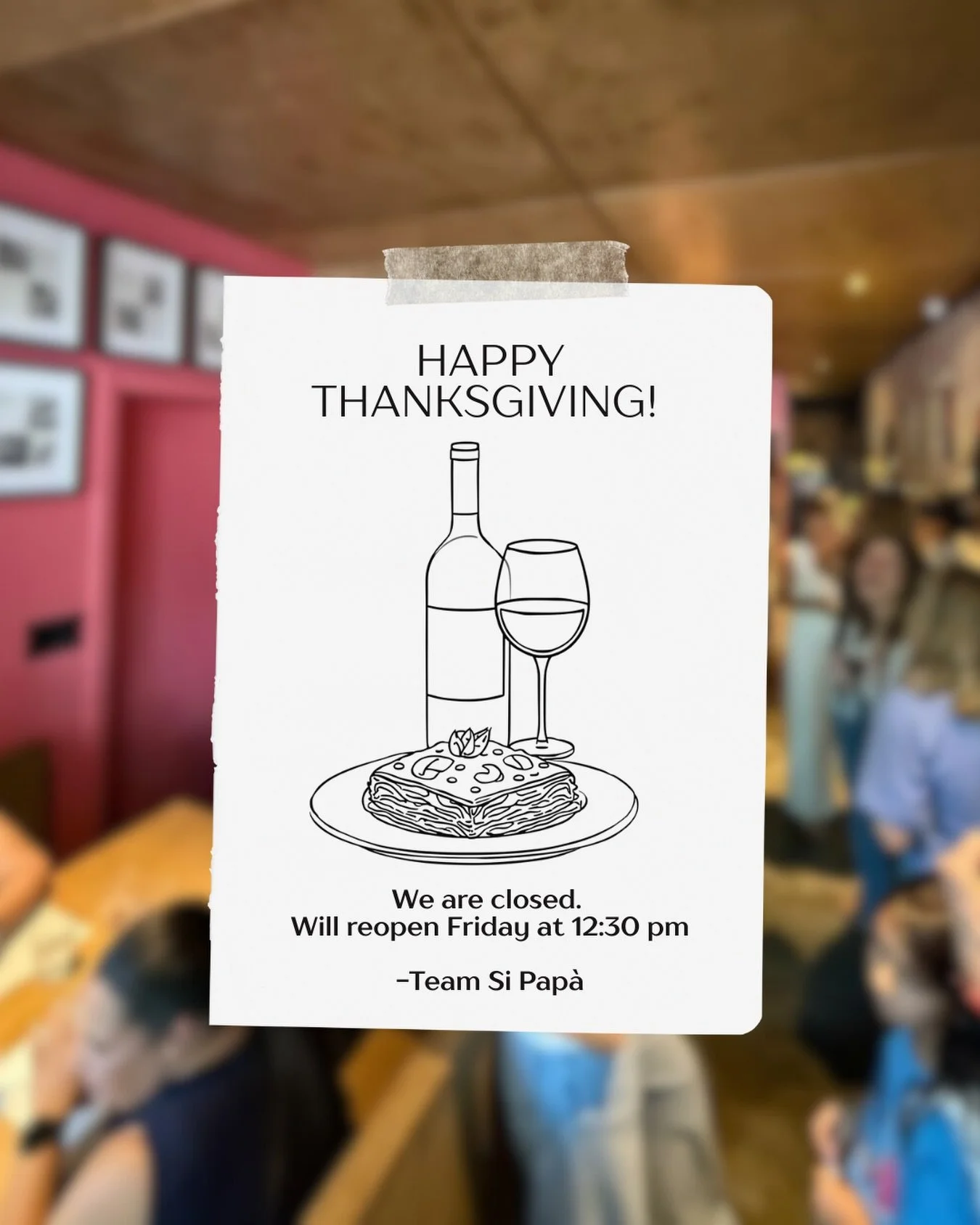 Grateful today and always. 🧡
To our customers, our regulars, and the beautiful Coconut Grove community, thank you for sharing lasagna, vino, and so much love with us.
Happy Thanksgiving! 🦃🍝🍷