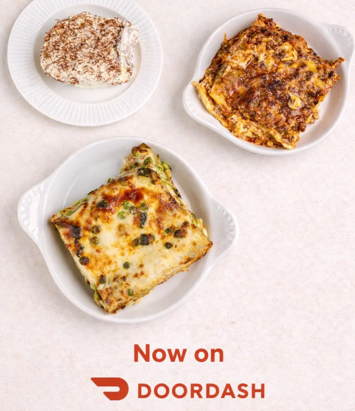 @sipapa.3190 lasagna &amp; tiramisu for two is now available on DoorDash 🍝🚗 because on days like today, staying home and ordering lasagna is the best plan