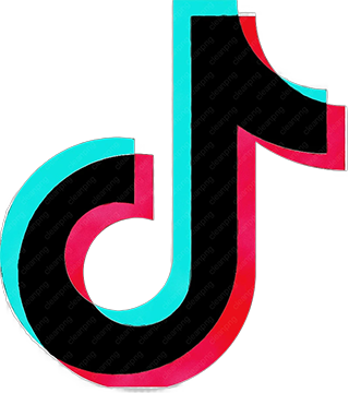 The TikTok logo, consisting of a stylized musical note in black, red, and teal colors.