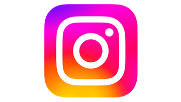Instagram logo with a colorful gradient background