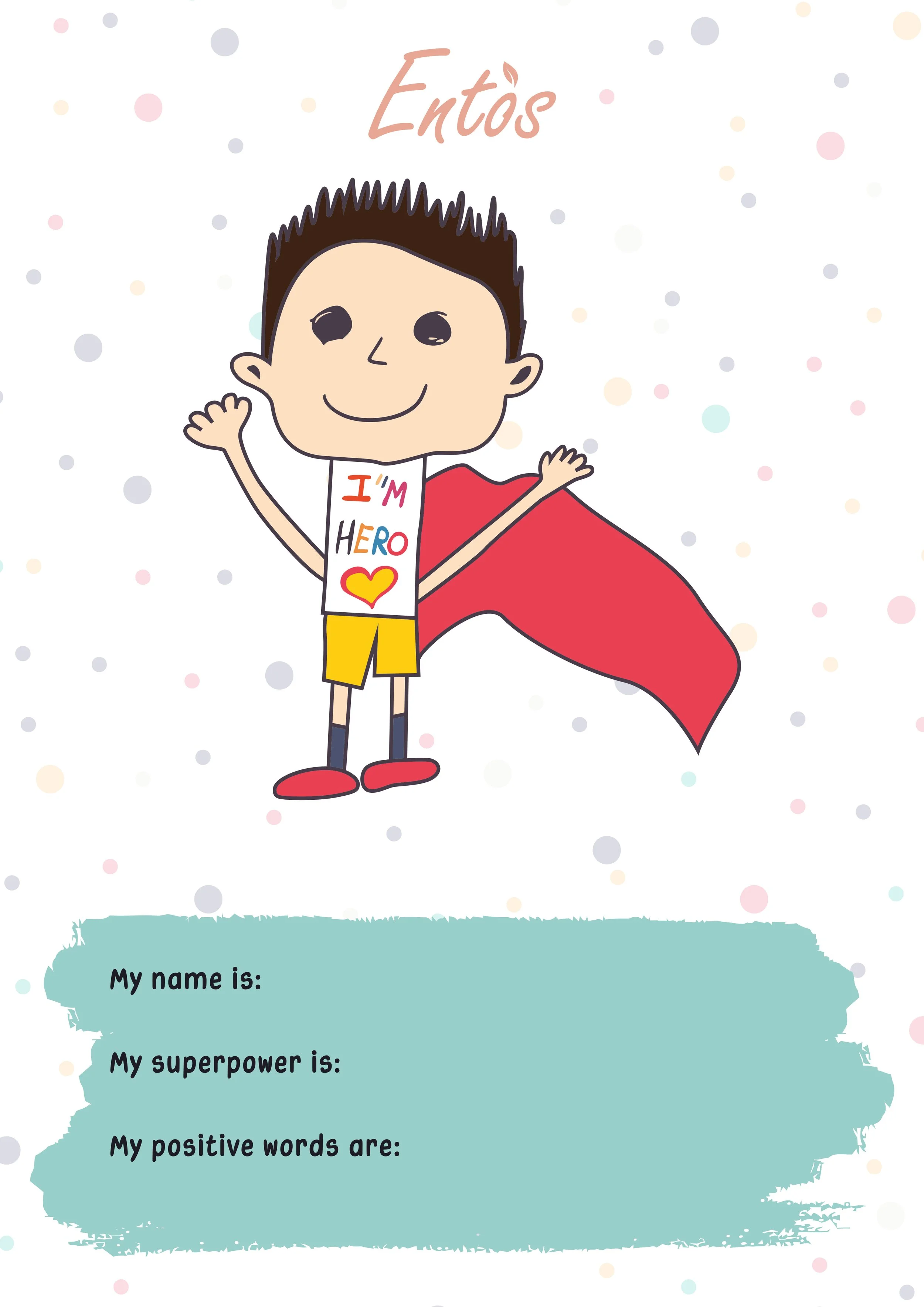 Digital kids posters with Entos heroes