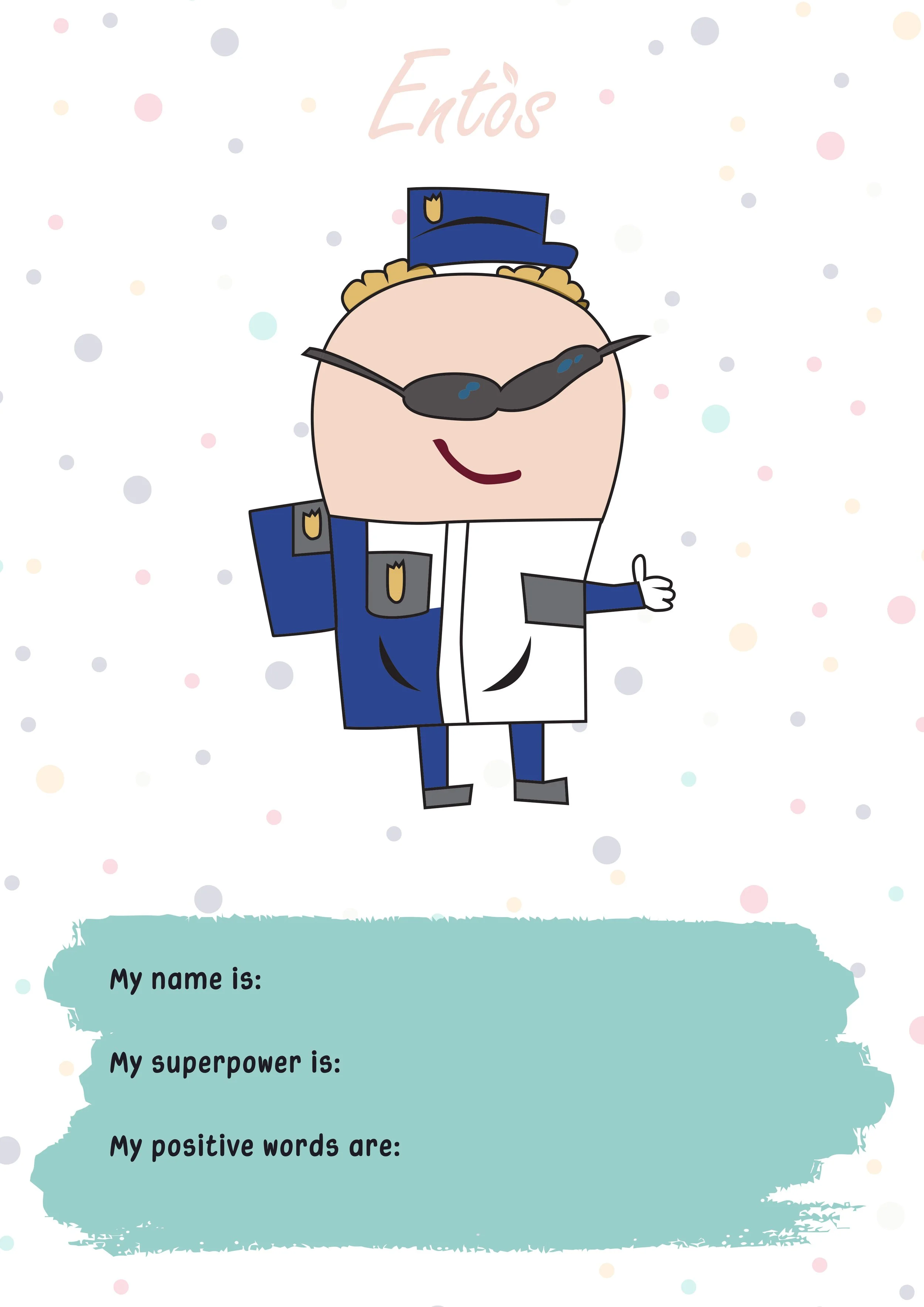 Digital kids posters with Entos heroes