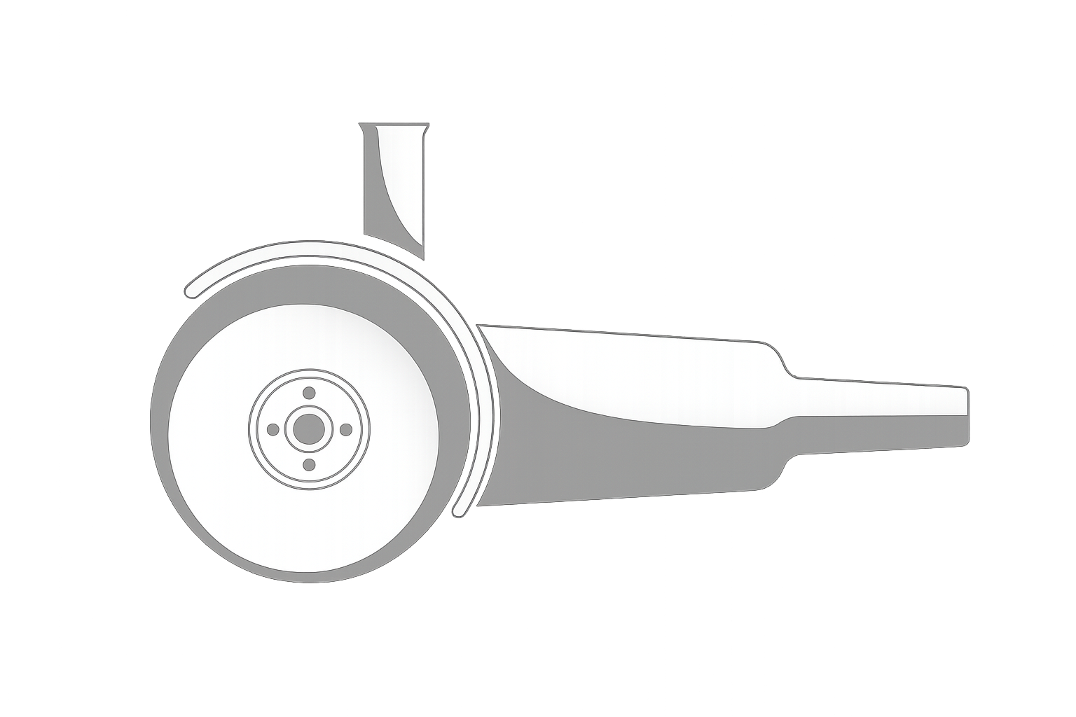 Gray and white grinder.