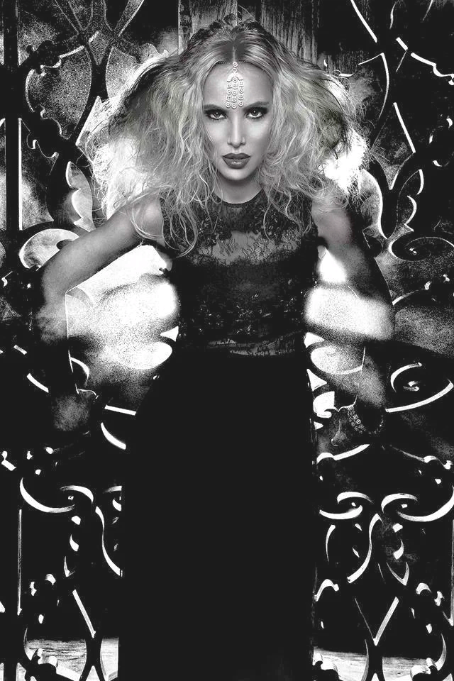 Editorial volume hairstyle by Gogasus, high fashion black and white