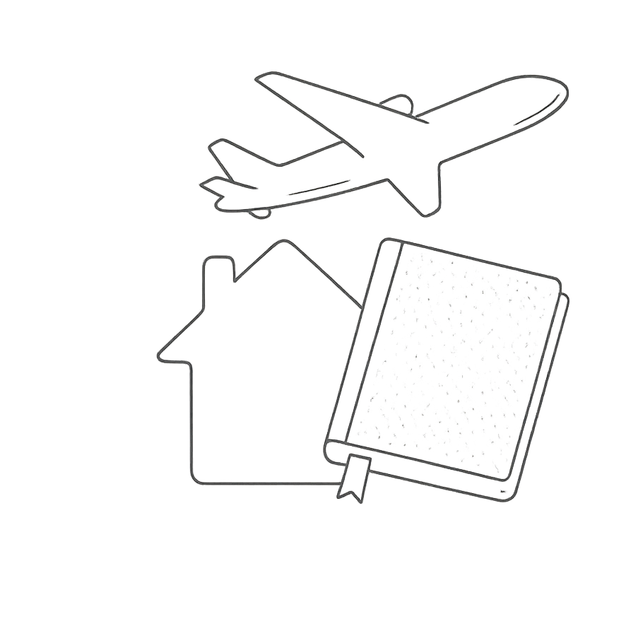 A black and white illustration of a hand placing a dollar bill into a piggy bank.
