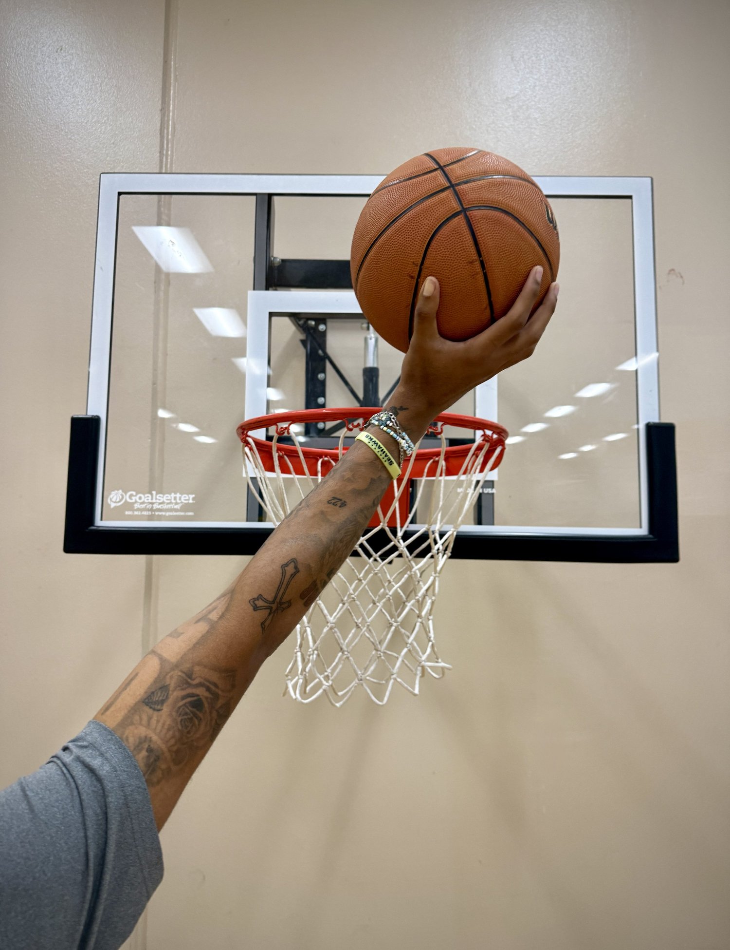 Hand and wrist participating in a recreational activity