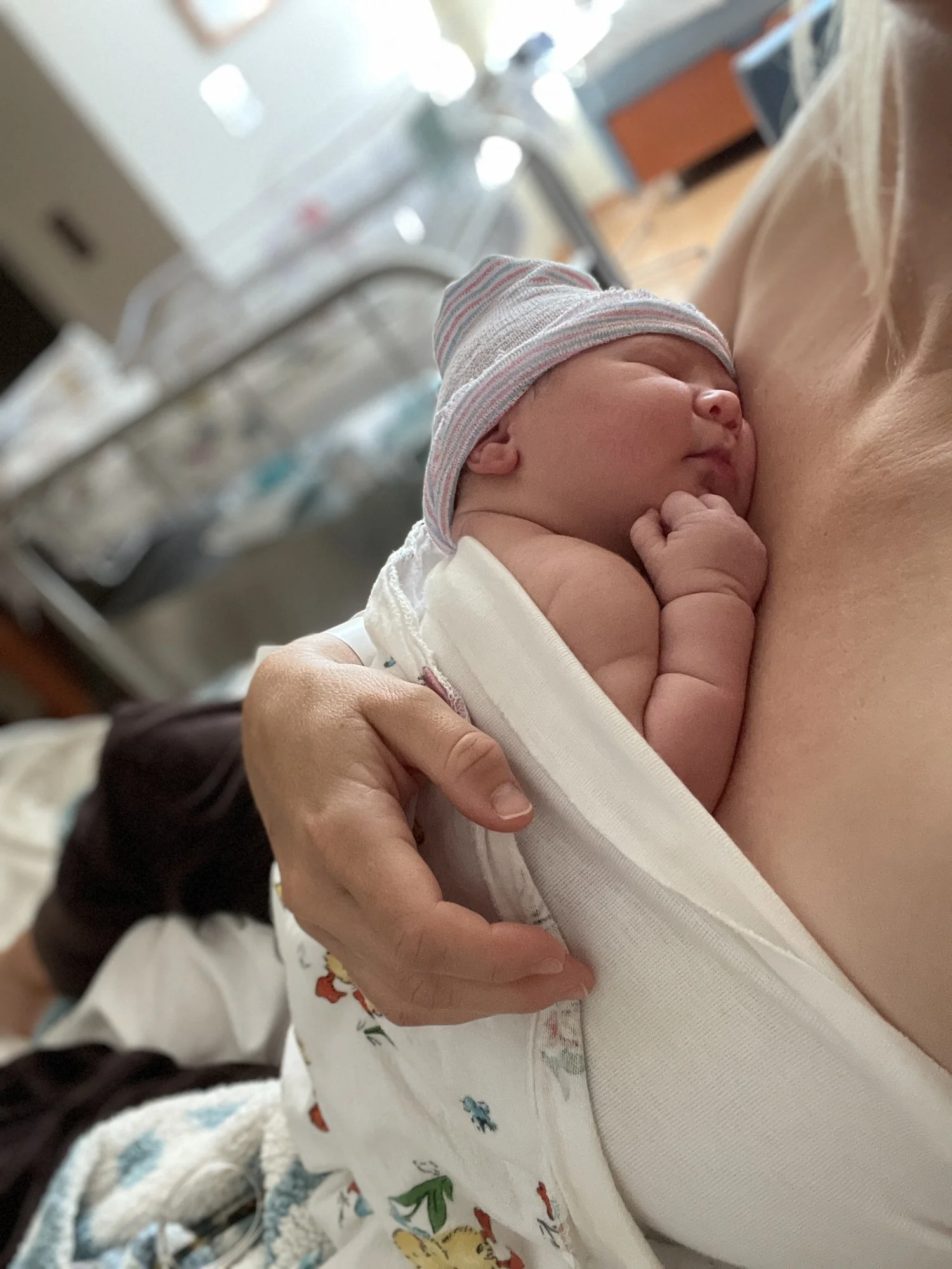 Mother holding her baby