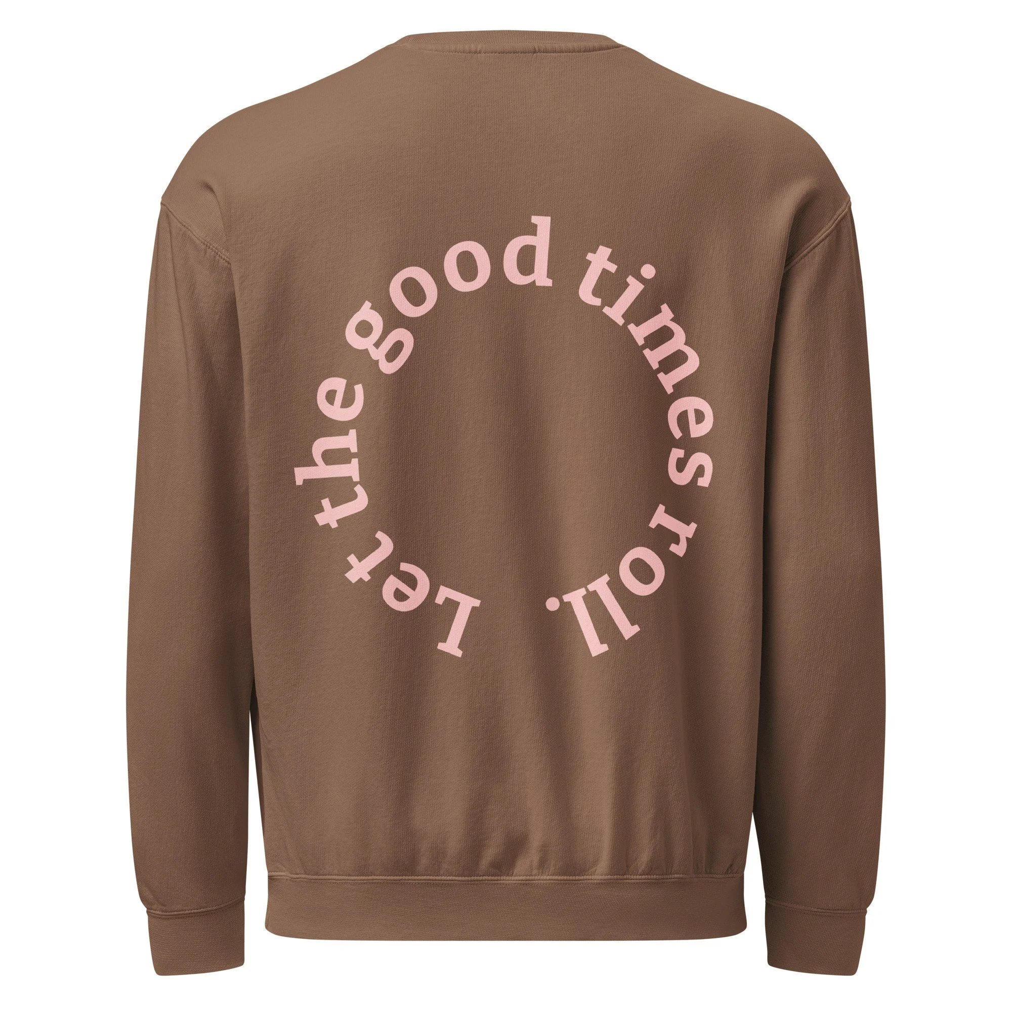 Unisex garment-dyed fleece crewneck sweatshirt
