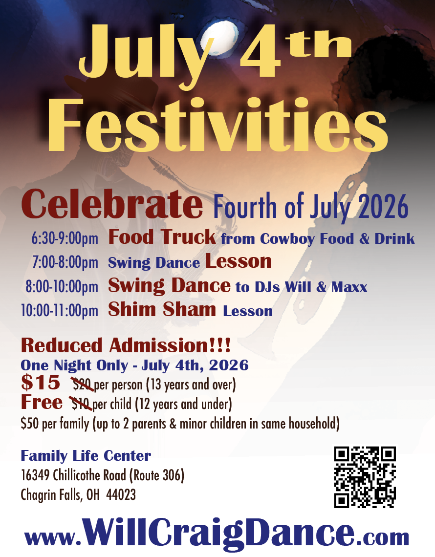 July 4th Specials at the Bainbridge Swing Dance