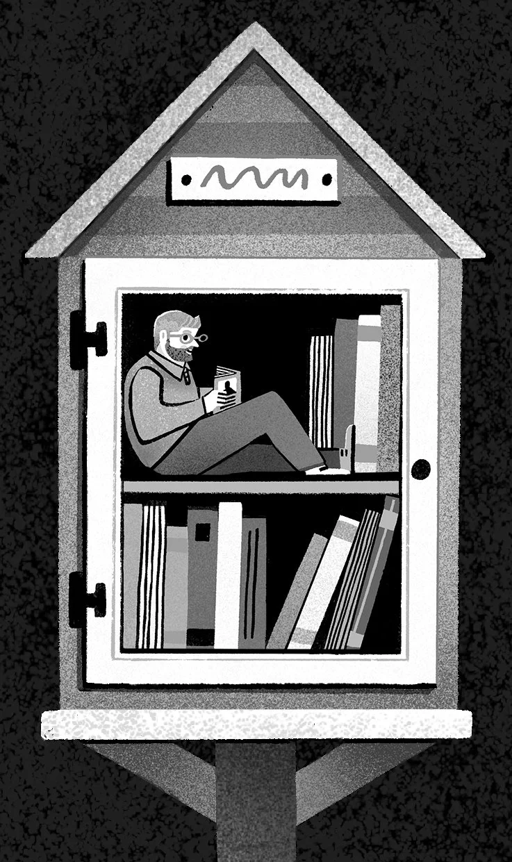 "Why I love the Free Little Libraries." / The Literary Review of Canada. / AD Kyle Wyatt