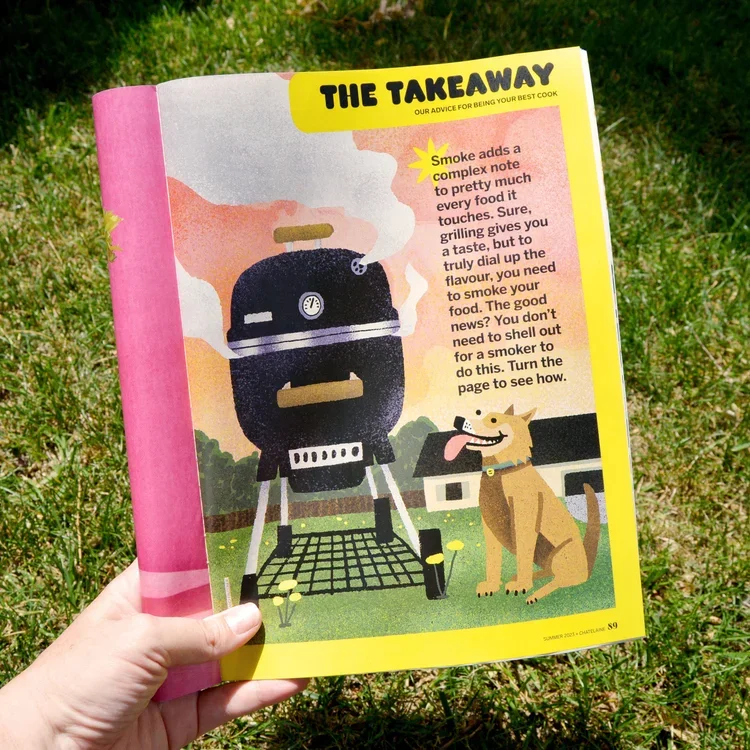 "The Smoke Show." How to turn your BBQ into a smoker. / Chatelaine Magazine / AD Stephanie Kim