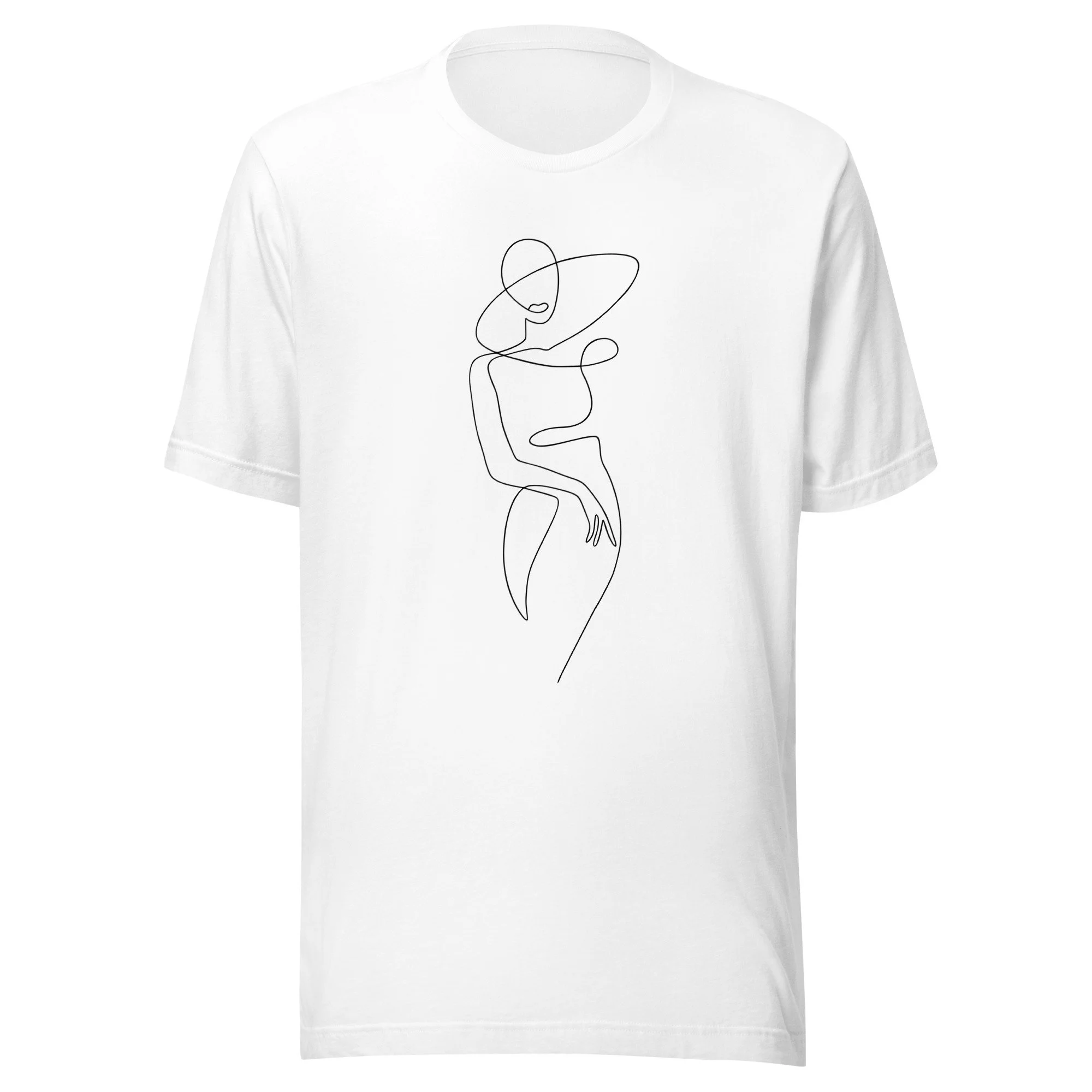 work of art abstract line art t-shirt