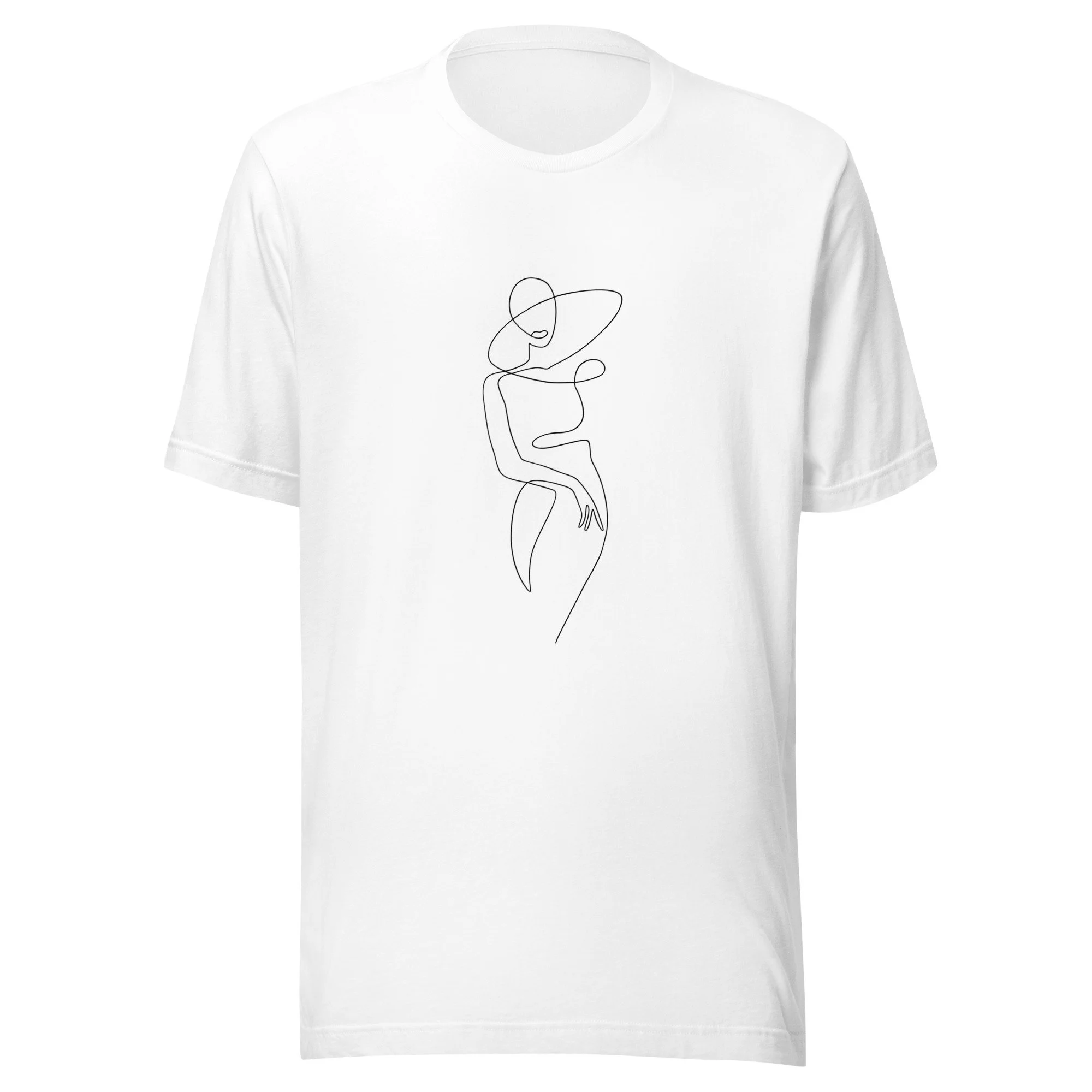 work of art abstract line art t-shirt