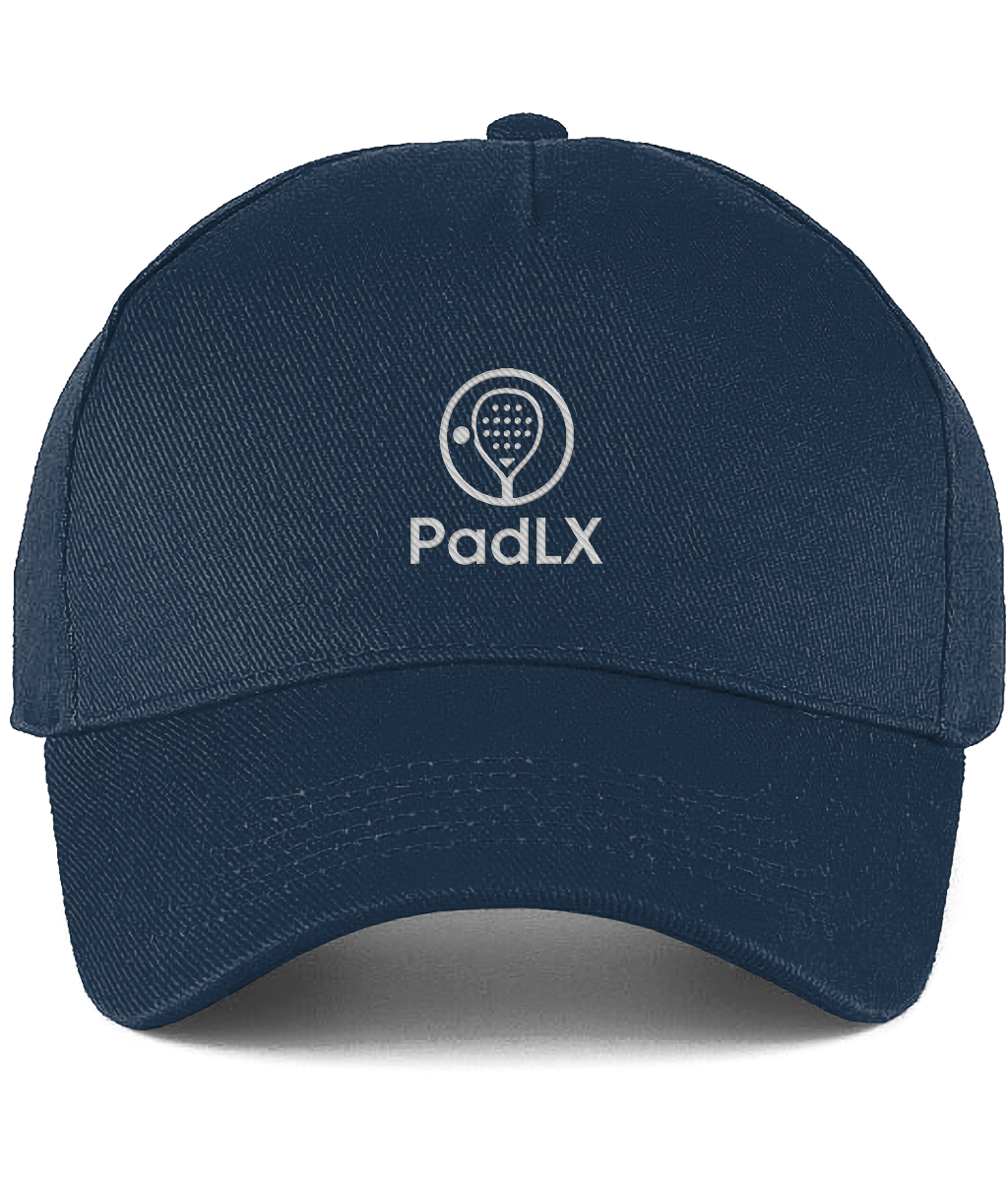 PadLX Core Cap in french navy with embroidered stacked logo