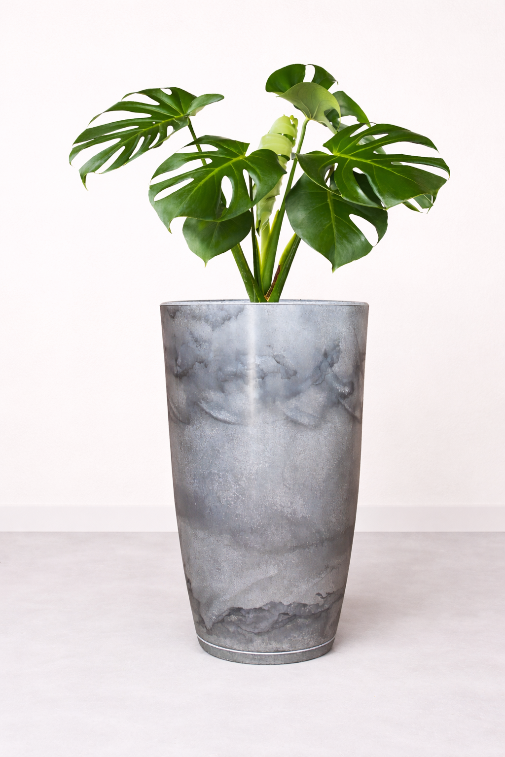 Vaso Marmorizado para Areca ou Ráfia
