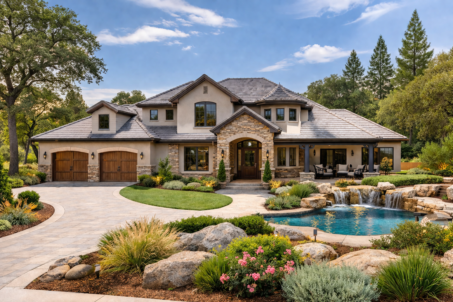A luxury home in Granite Bay, CA highlighting prestige and custom architecture in on of Folsom Lake's most desirable communities