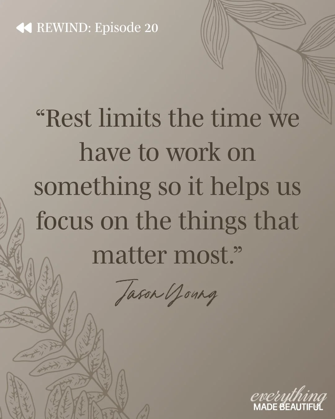 Still coming back to this one.  Full episode with Dr. Jason Young at the link in bio!