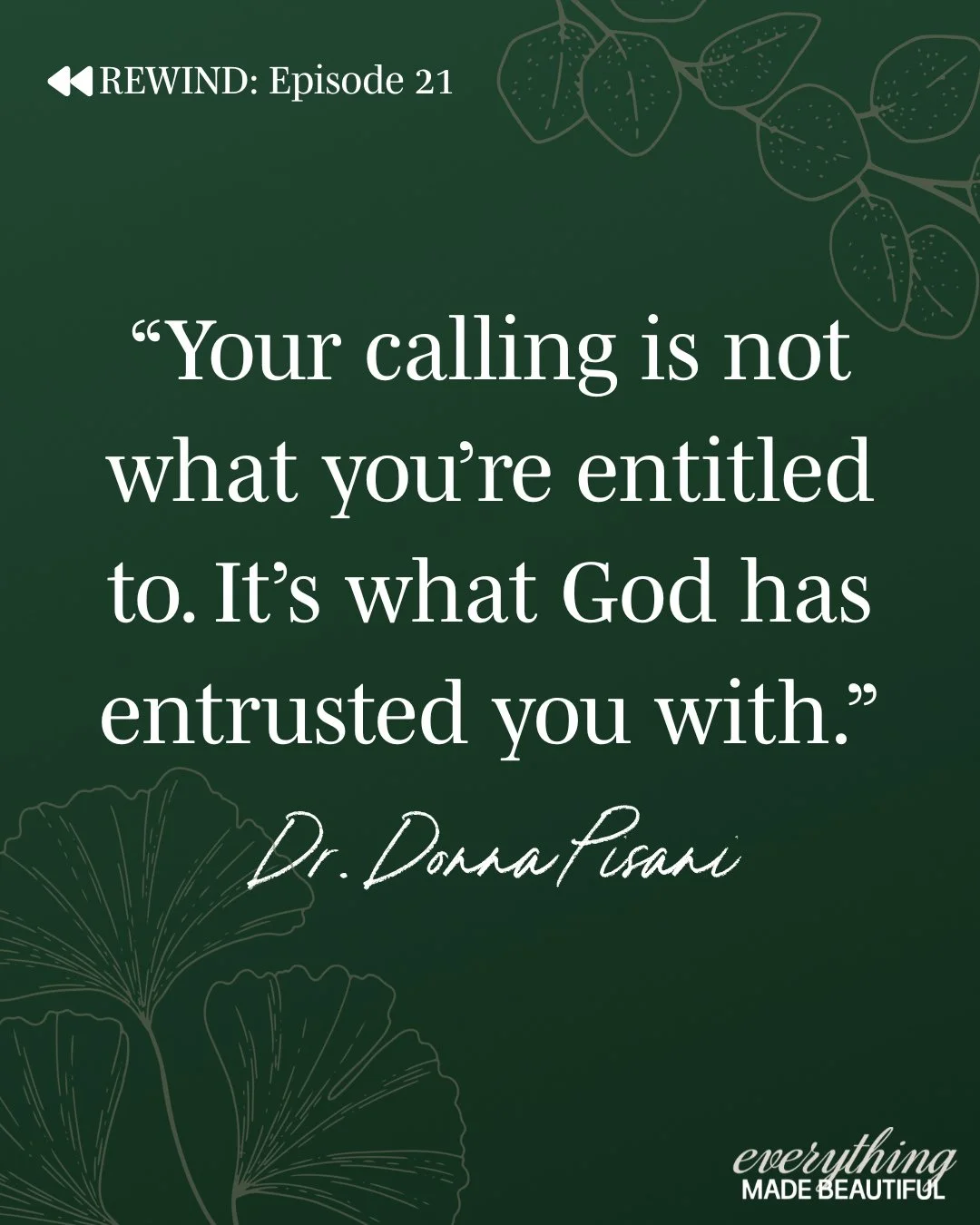 For every woman in leadership who's ever felt stretched thin...this one's for you. Link in bio to listen!