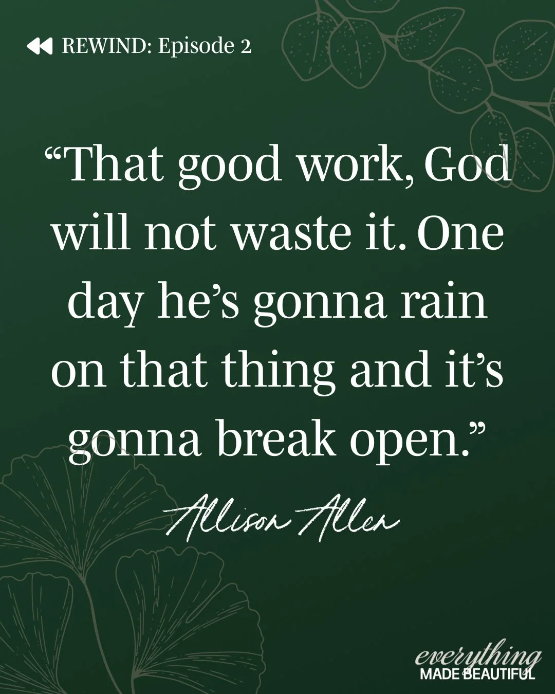 Needed this reminder today. 💛 Full conversation with Allison Allen at the link in bio.