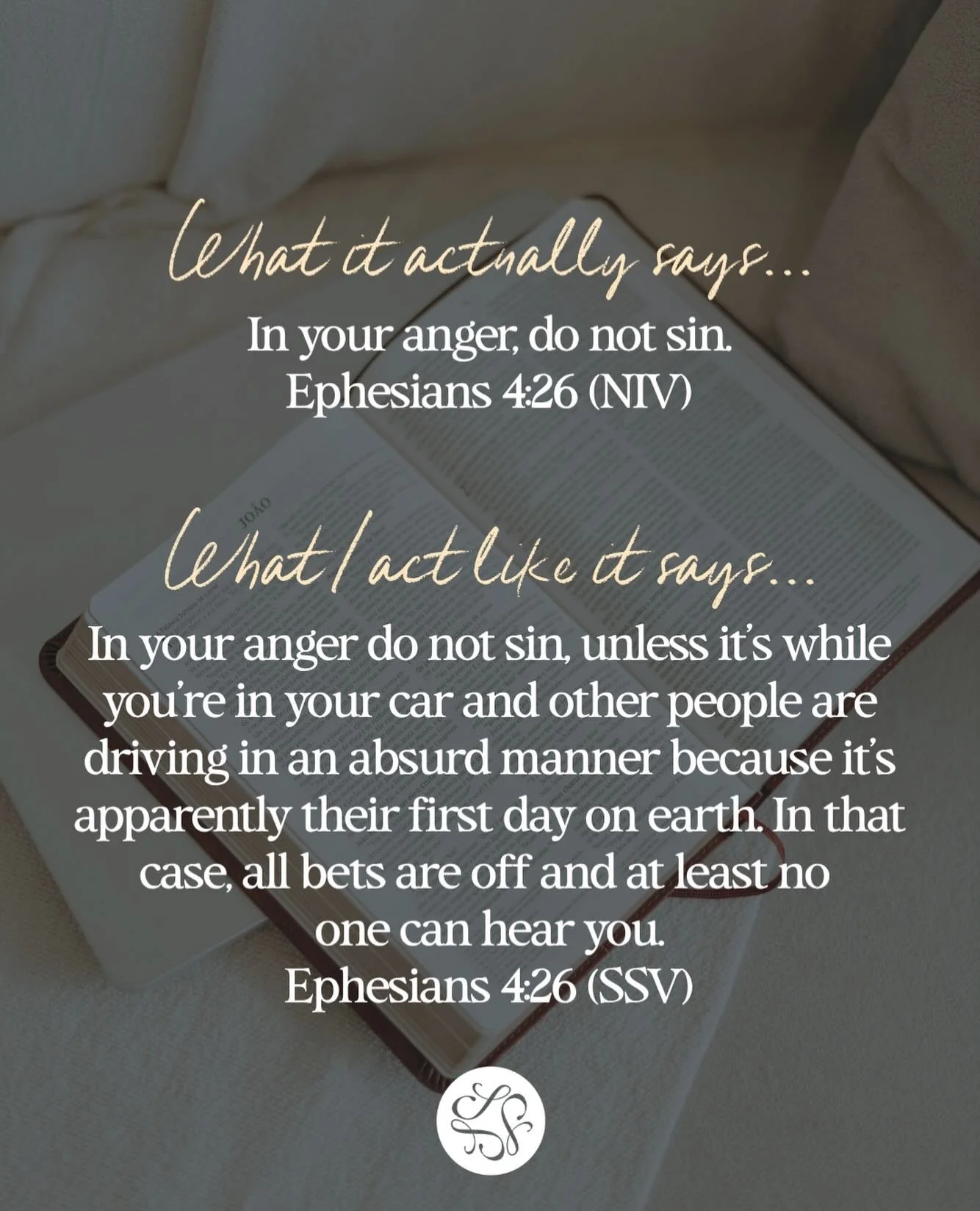 Confession: the car is often my most rigorous sanctification station. 😬 Anyone else? 🙋🏼&zwj;♀️ (Tell me I&rsquo;m not alone!)