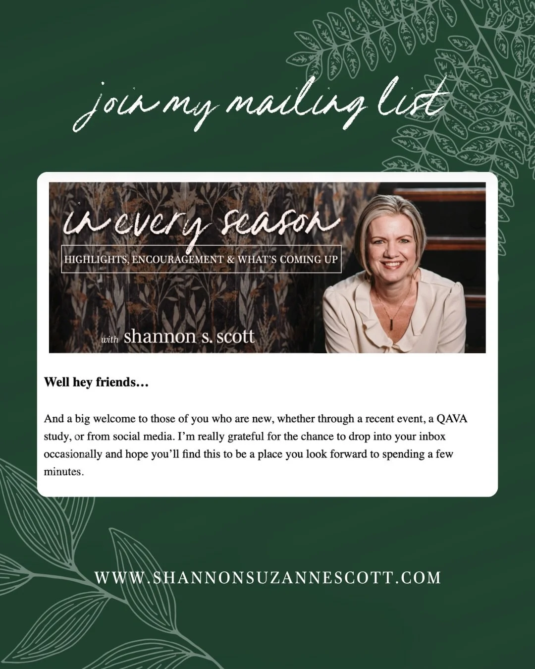 I&rsquo;m having a women&rsquo;s retreat! 🥳 And my mailing list already knows about it and registration opens July 15. So... have you joined the mailing list? There&rsquo;s a free gift for you if you do, and you&rsquo;ll have first access to what&rs