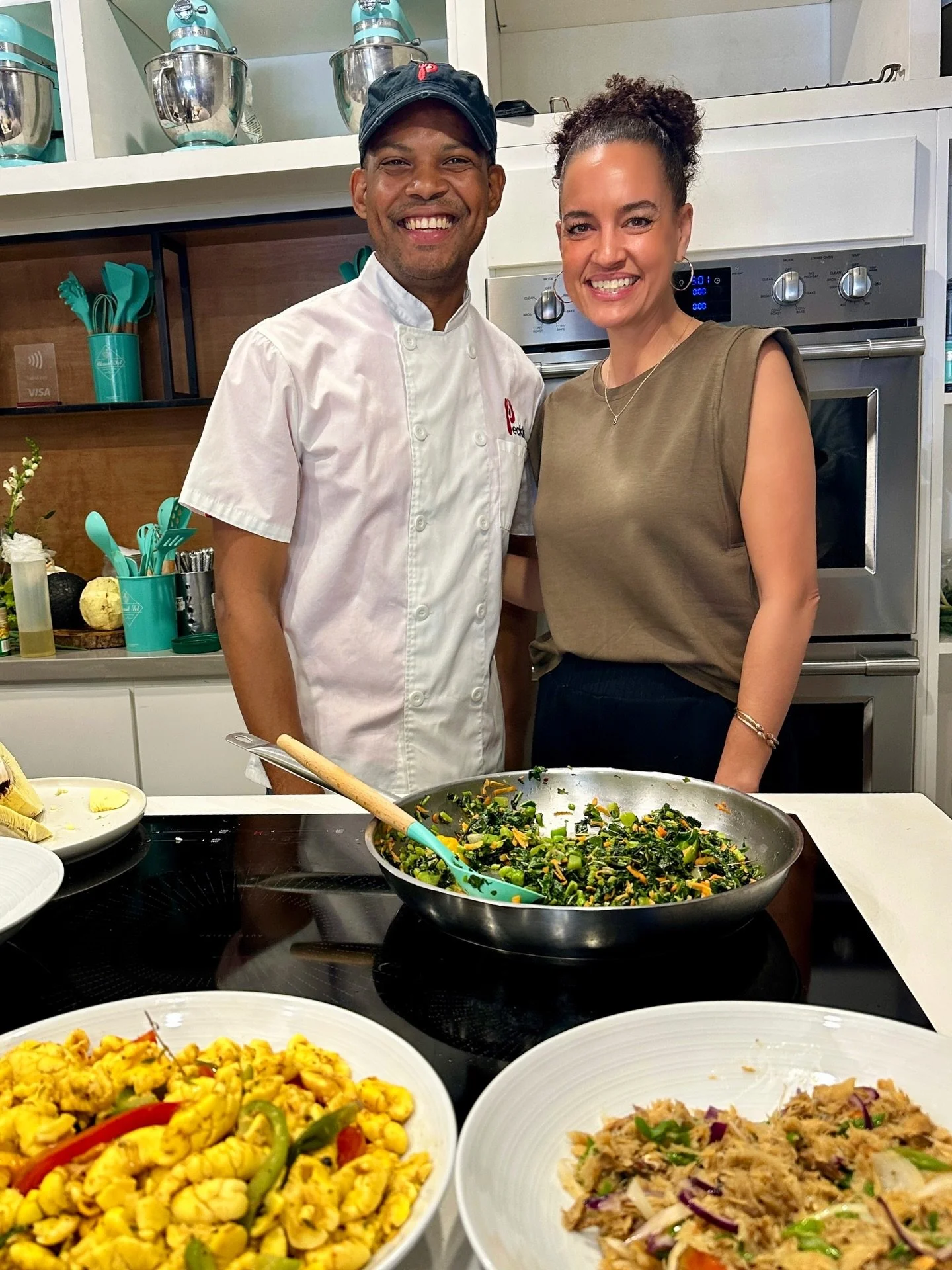 Cooking Demo w/ Chef Joseph Johnson (@peckish876) 

Kicked off day 2 in Kingston with a delicious cooking demo by Chef Johnson, who taught us how to prepare a traditional Jamaican breakfast: Ackee and saltfish, callaloo (leafy greens), and fried brea